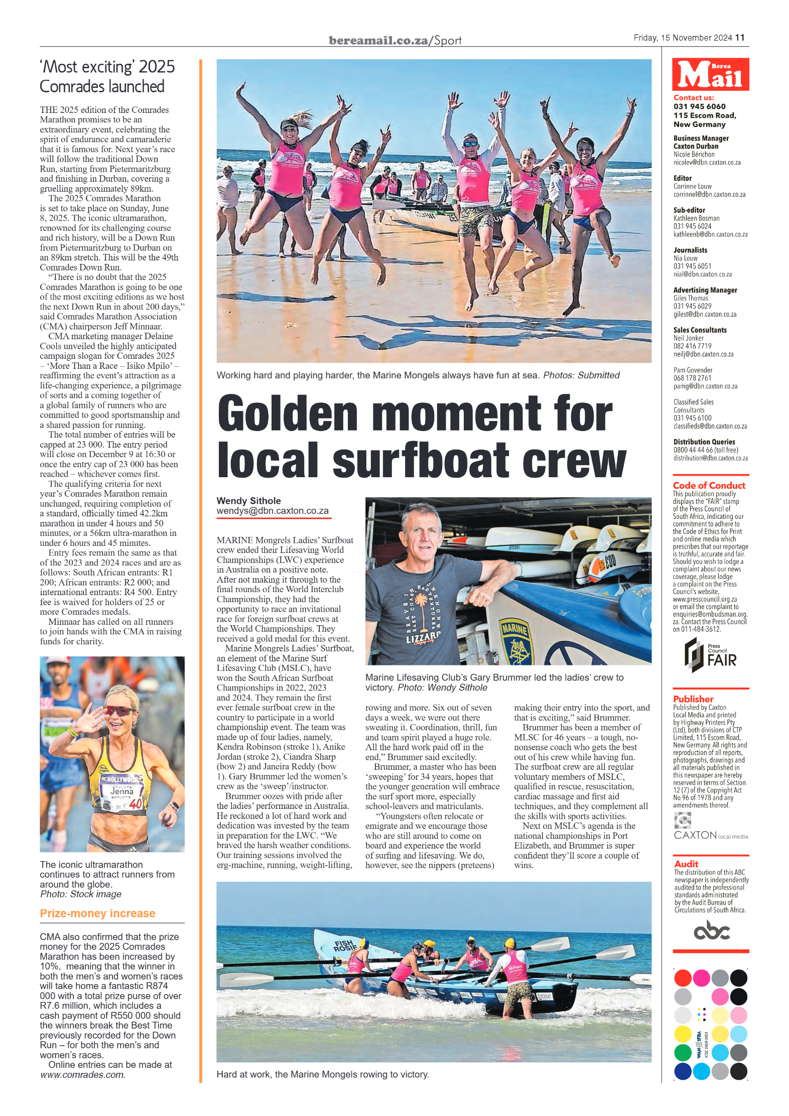 Berea Mail 15 November 2024 page 11