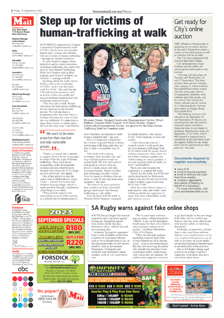 Berea Mail 15 September 2023 page 2