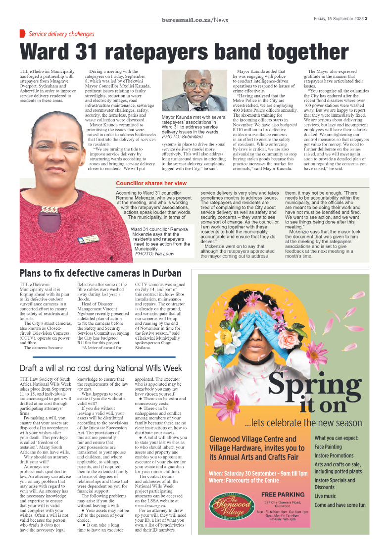 Berea Mail 15 September 2023 page 3