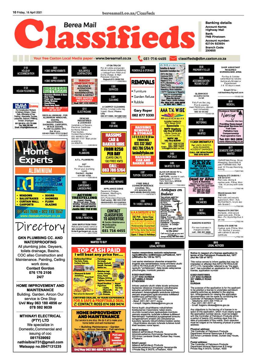 Berea Mail 16 April 2021 page 10