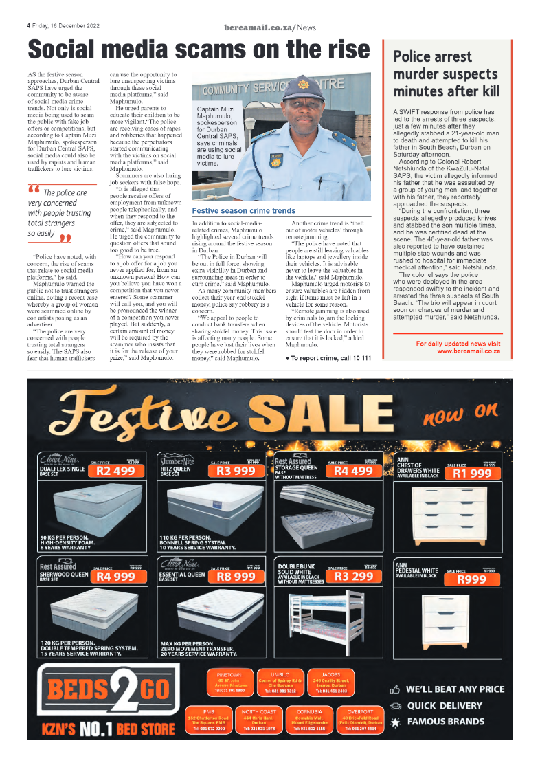 Berea Mail 16 December 2022 page 4