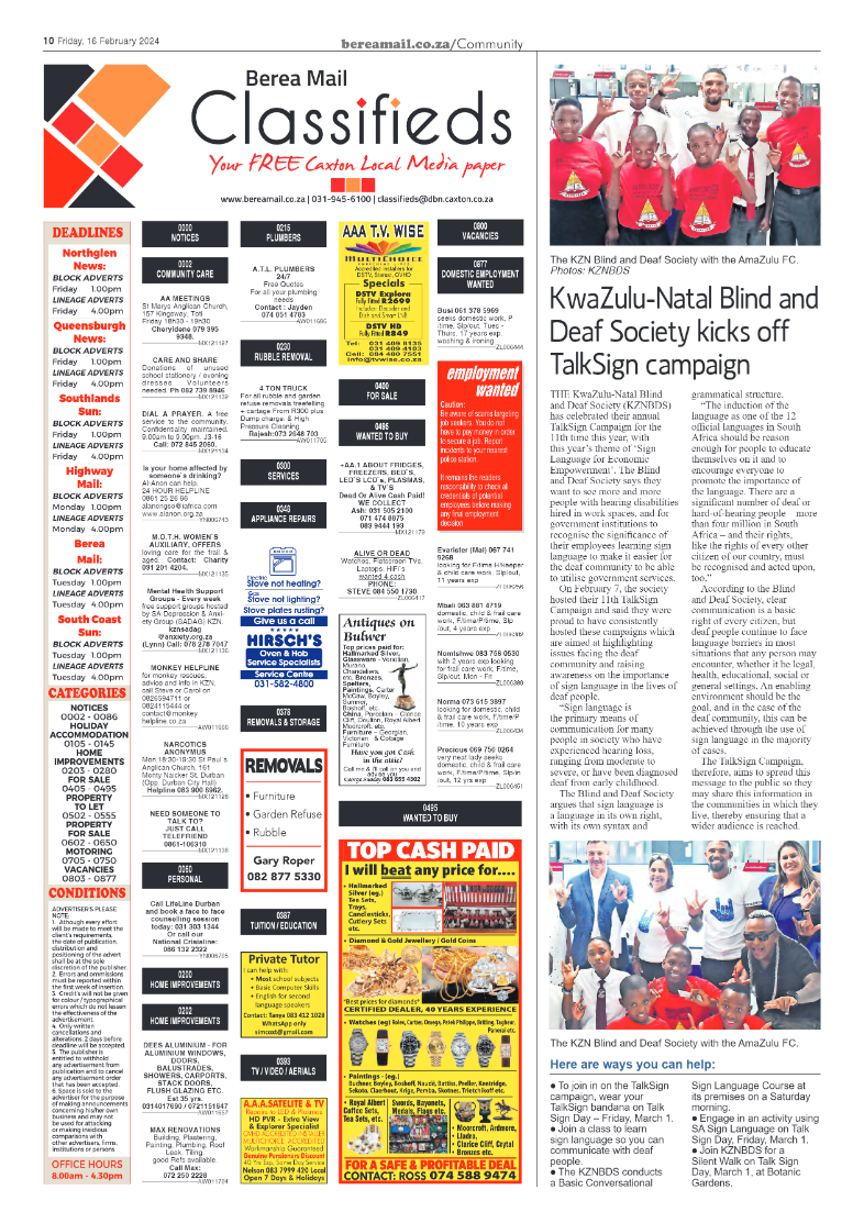 Berea Mail 16 February 2024 page 10