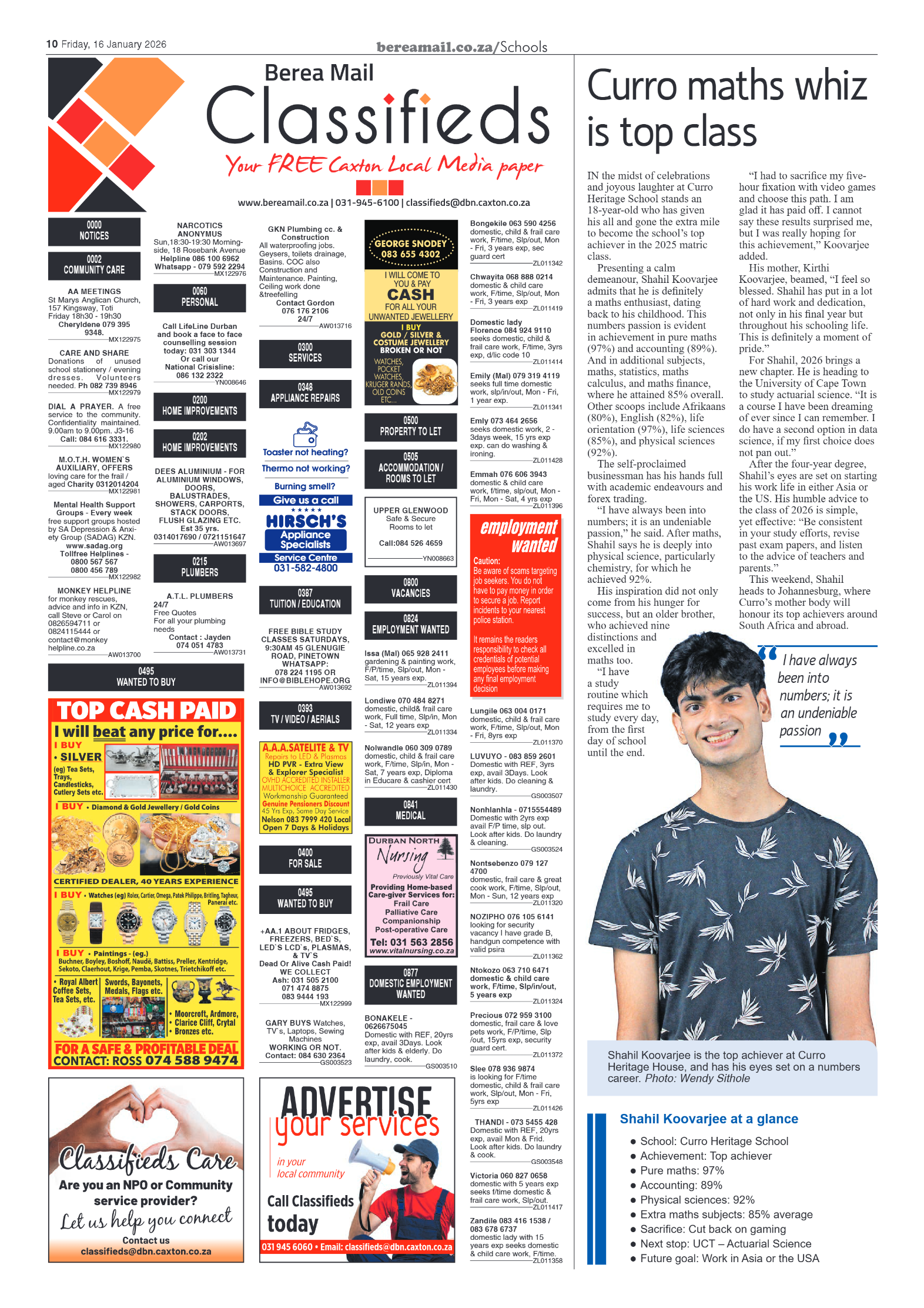 Berea Mail 16 January 2026 page 10