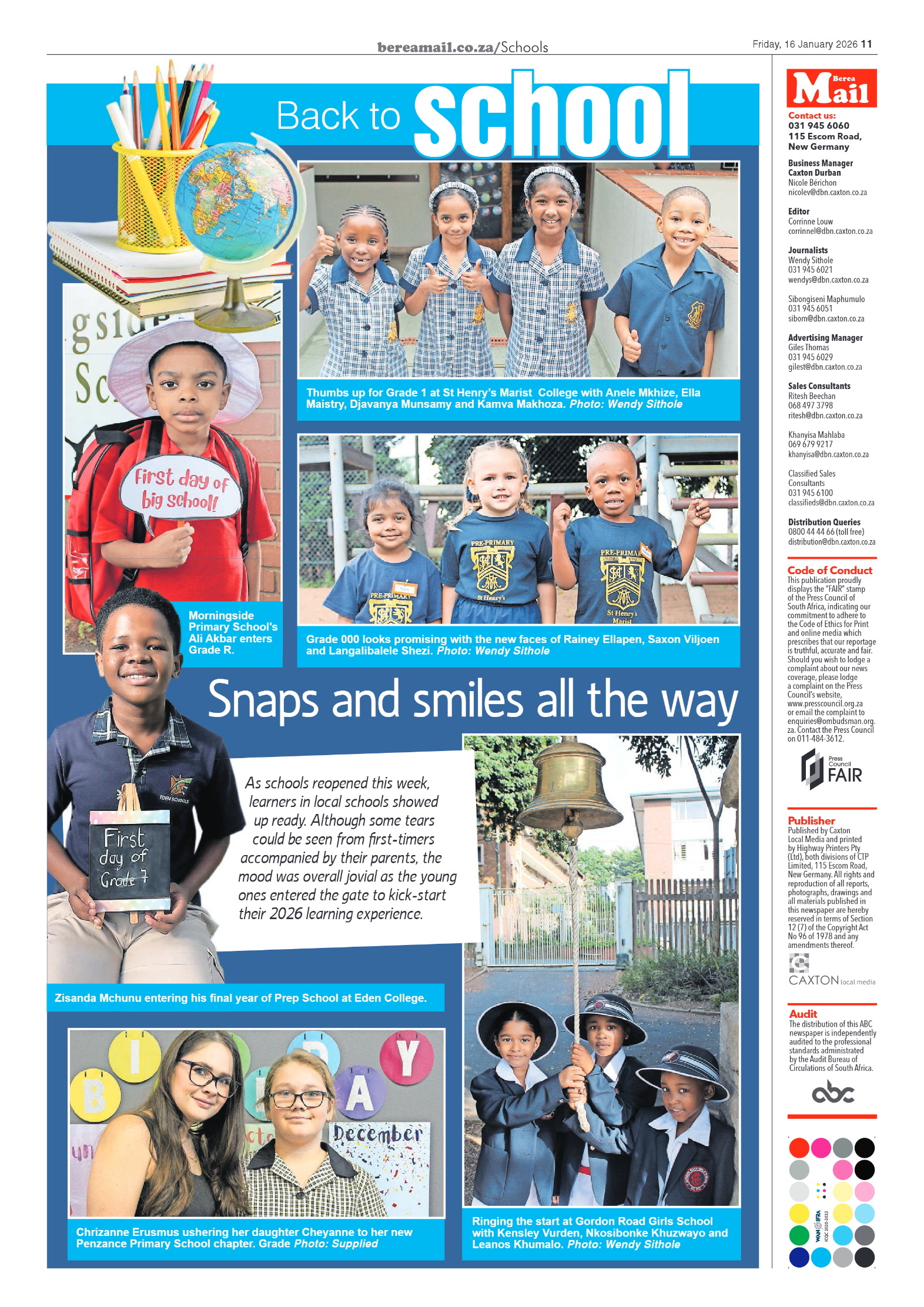 Berea Mail 16 January 2026 page 11