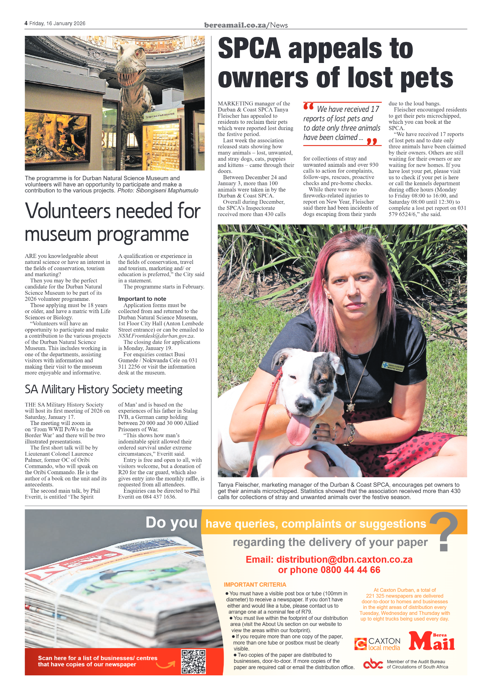 Berea Mail 16 January 2026 page 4