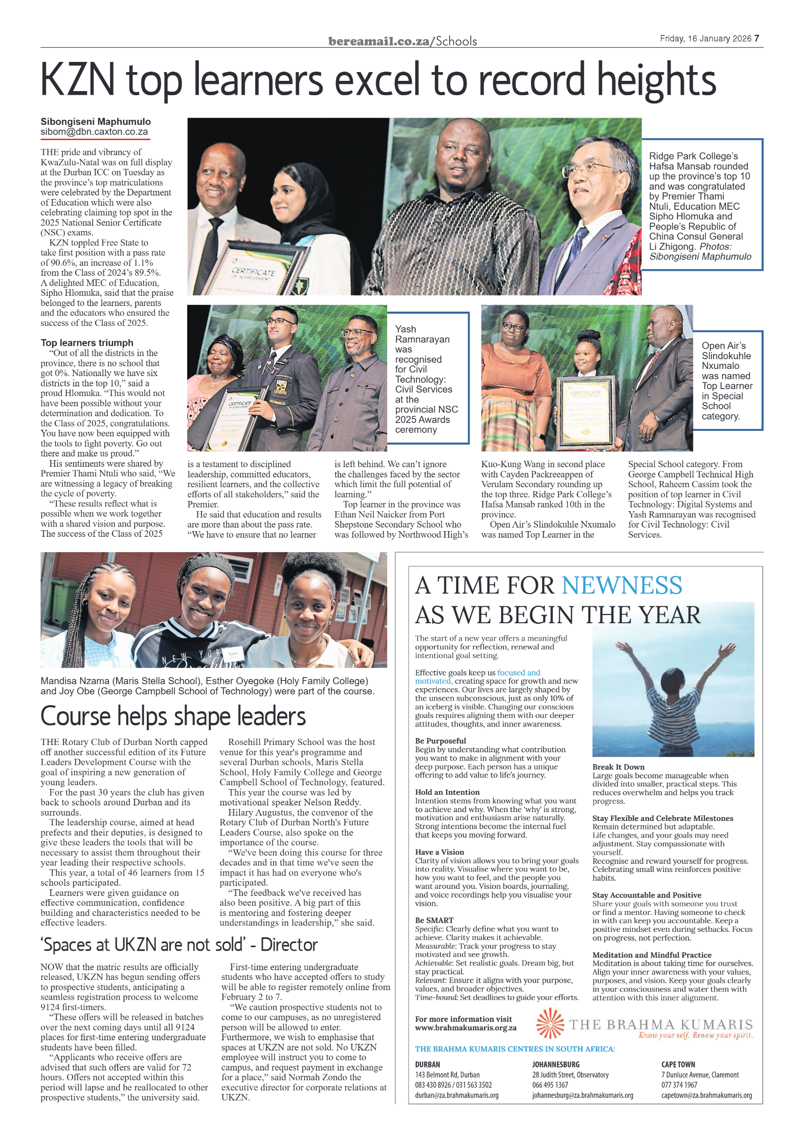 Berea Mail 16 January 2026 page 7