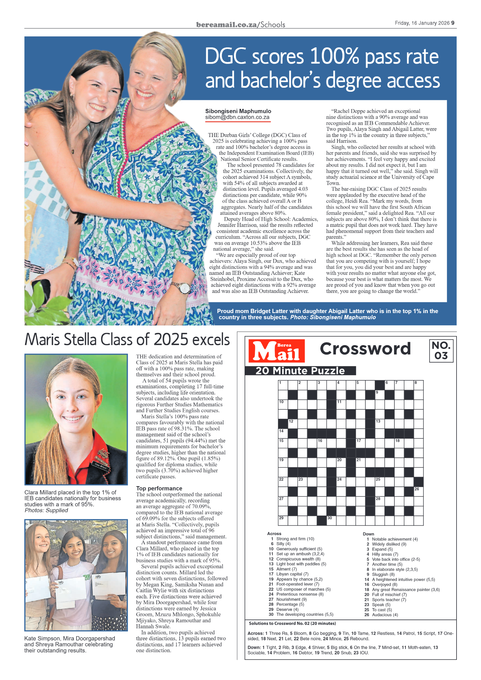 Berea Mail 16 January 2026 page 9