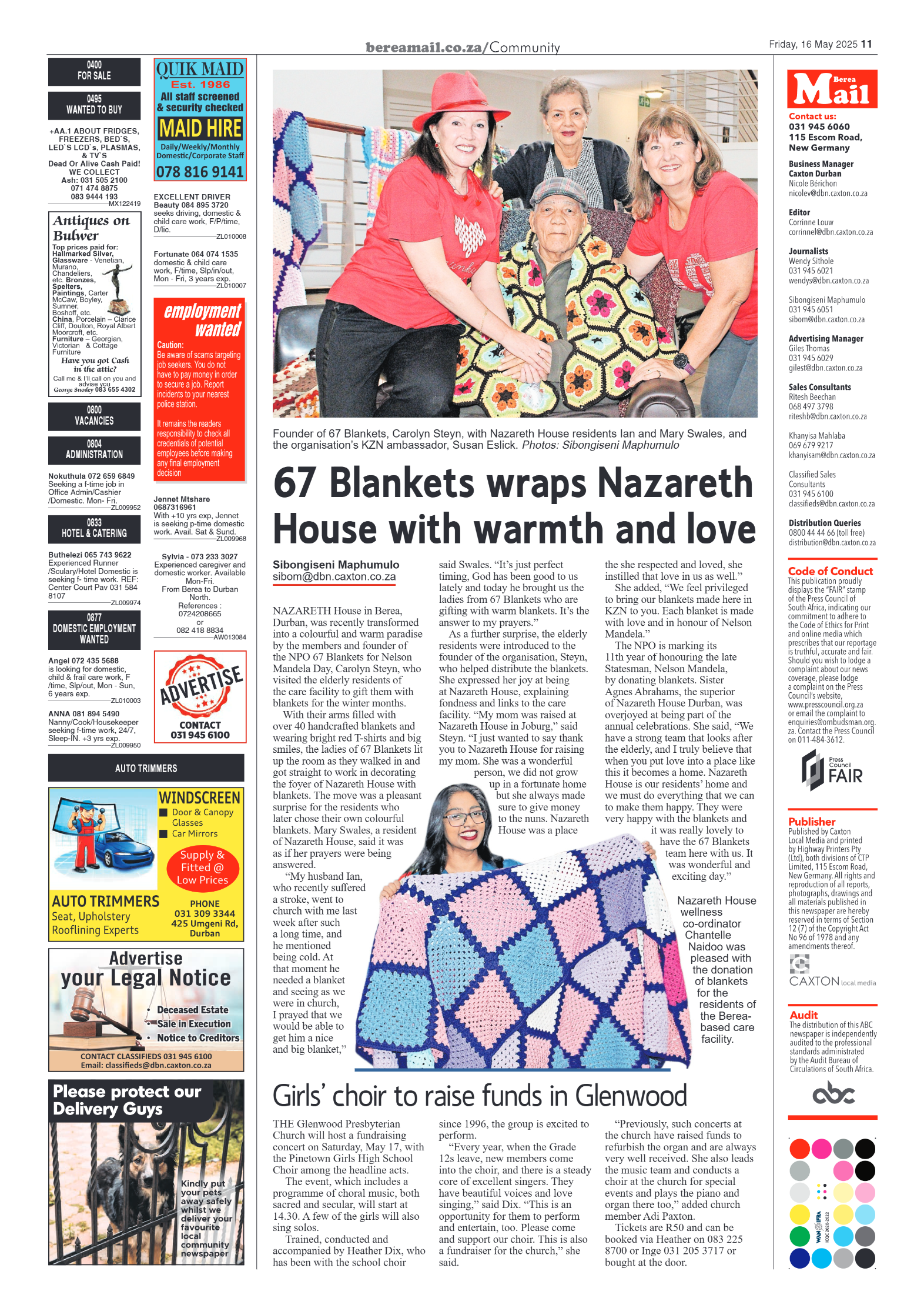 Berea Mail 16 May 2025 page 11