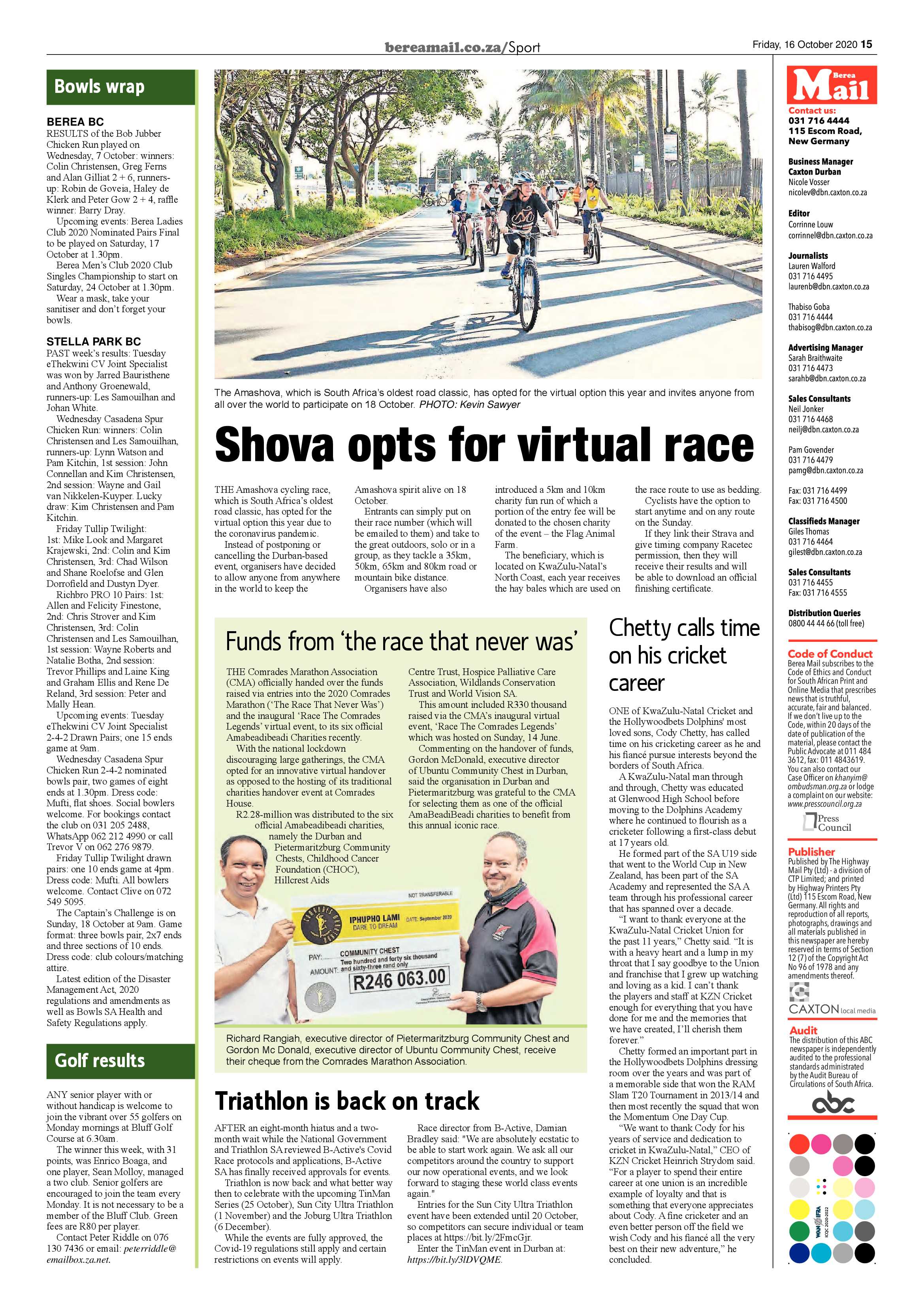 Berea Mail 16 October 2020 page 15