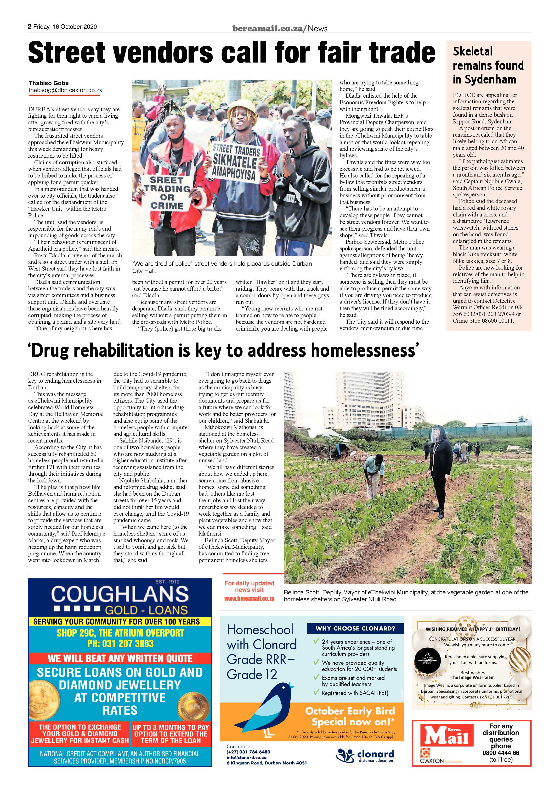 Berea Mail 16 October 2020 page 2