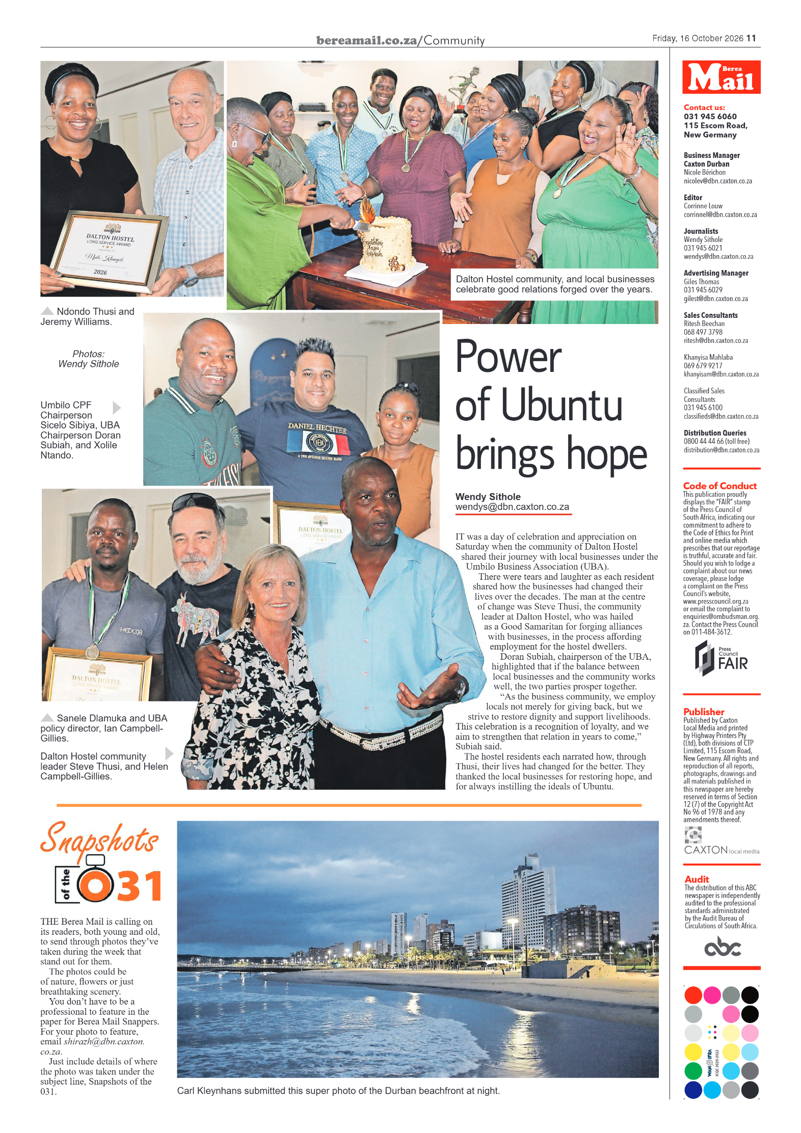 Berea Mail 16 October 2026 page 11