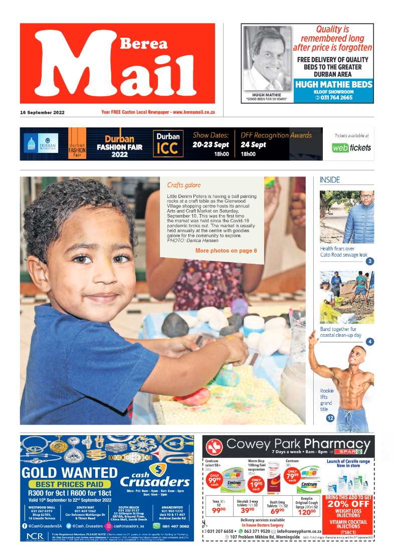 Berea Mail 16 September 2022 page 1