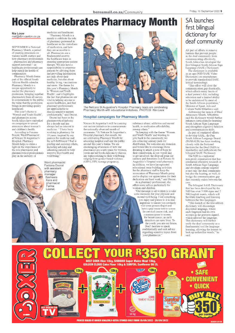 Berea Mail 16 September 2022 page 9