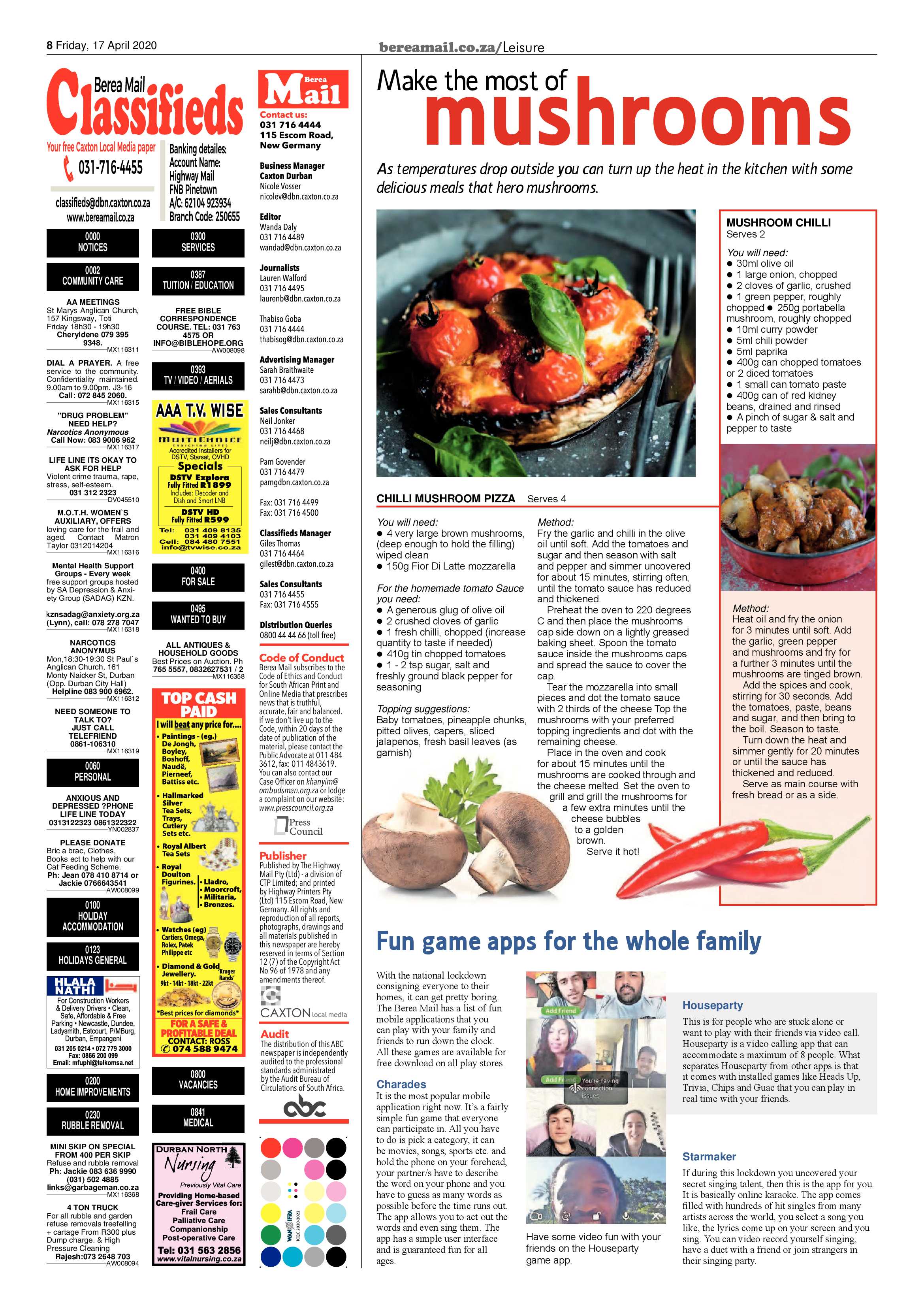 Berea Mail 17 April 20202 page 8