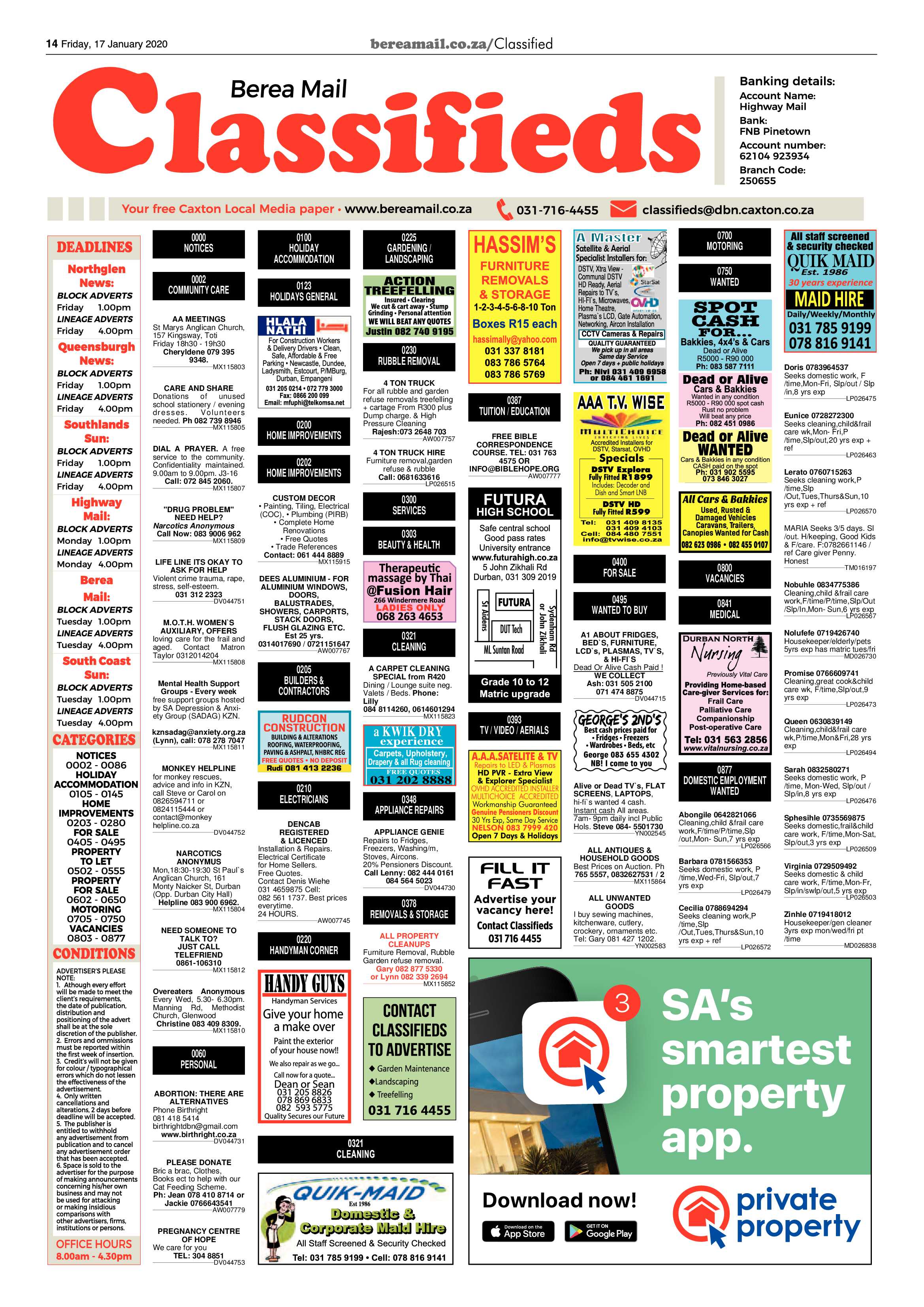 Berea Mail 17 January 2020 page 14