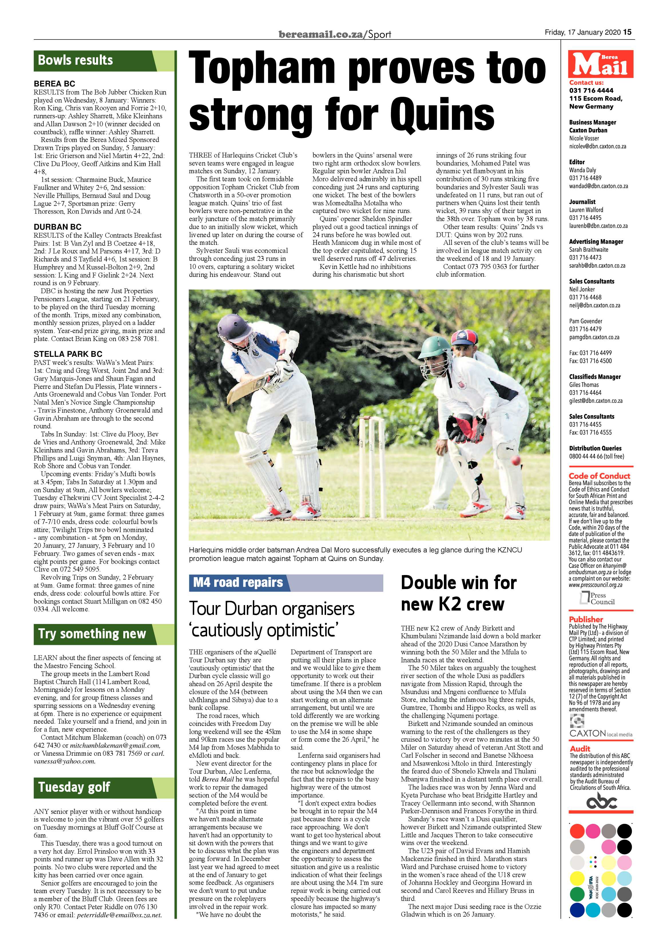 Berea Mail 17 January 2020 page 15