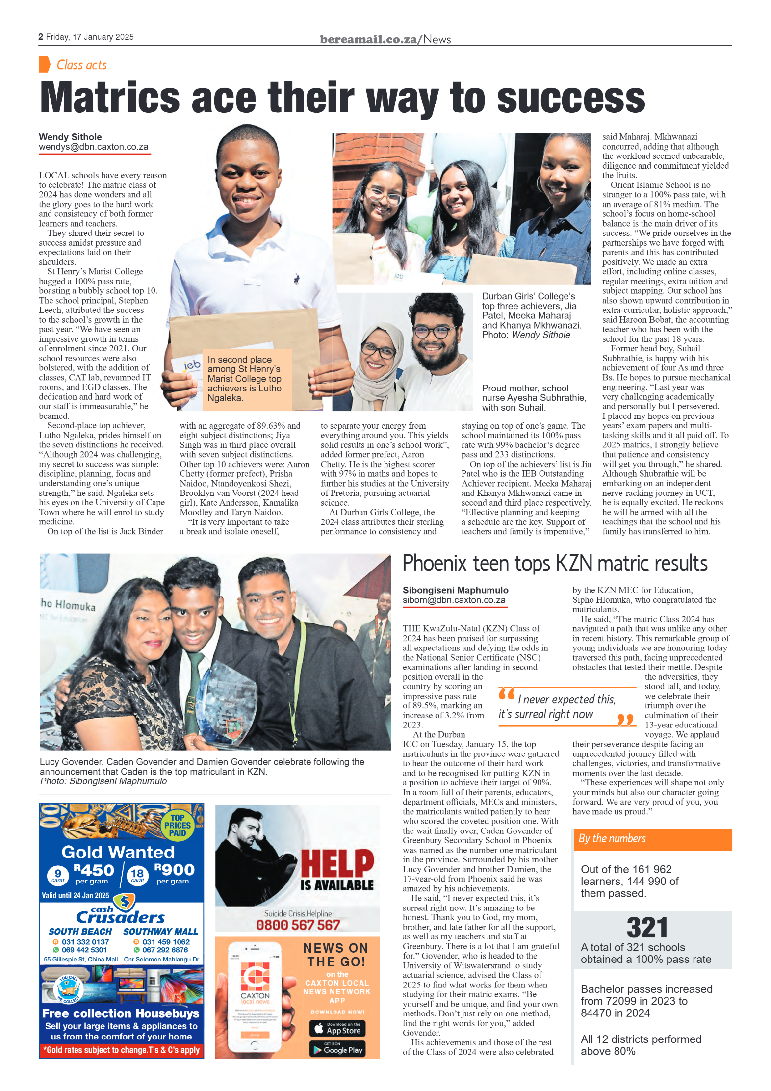 Berea Mail 17 January 2025 page 2