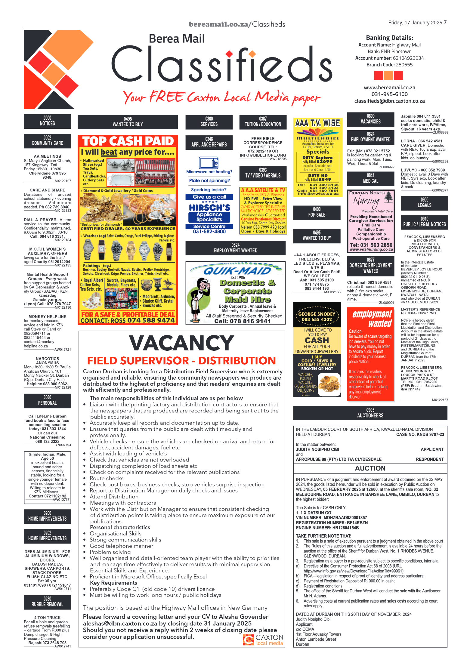 Berea Mail 17 January 2025 page 7