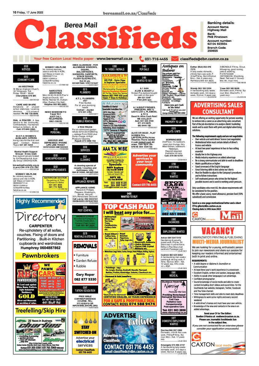 Berea Mail 17 June 2022 page 10
