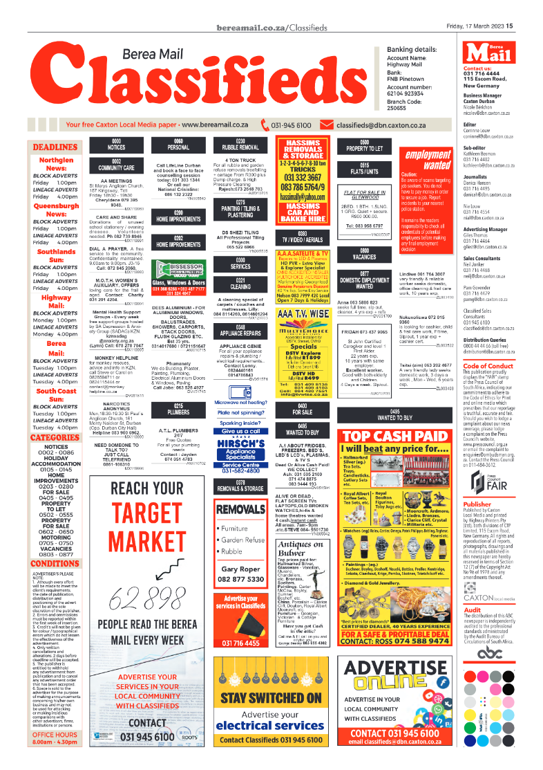 Berea Mail 17 March 2023 page 15
