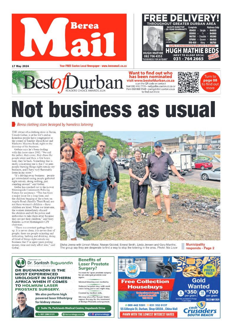 Berea Mail 17 May 2024 page 1