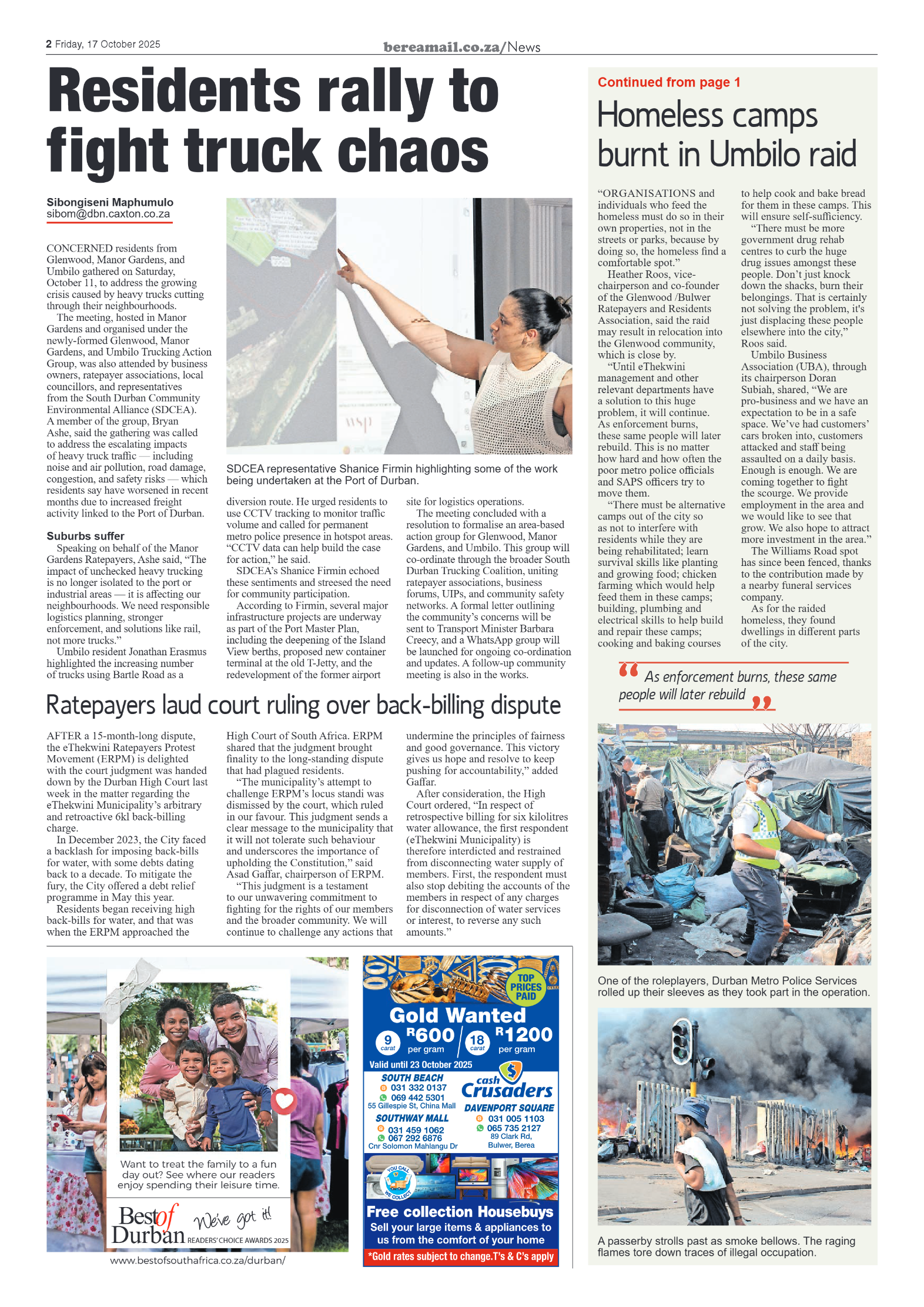 Berea Mail 17 October 2025 page 2