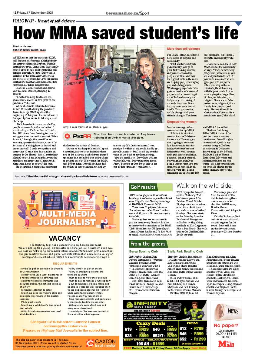 Berea Mail 17 September 2021 page 12