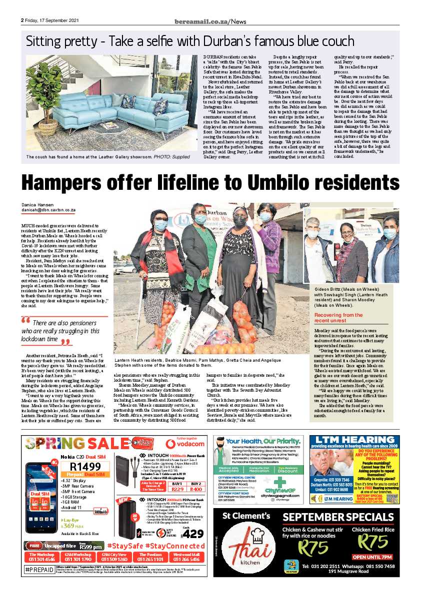 Berea Mail 17 September 2021 page 2
