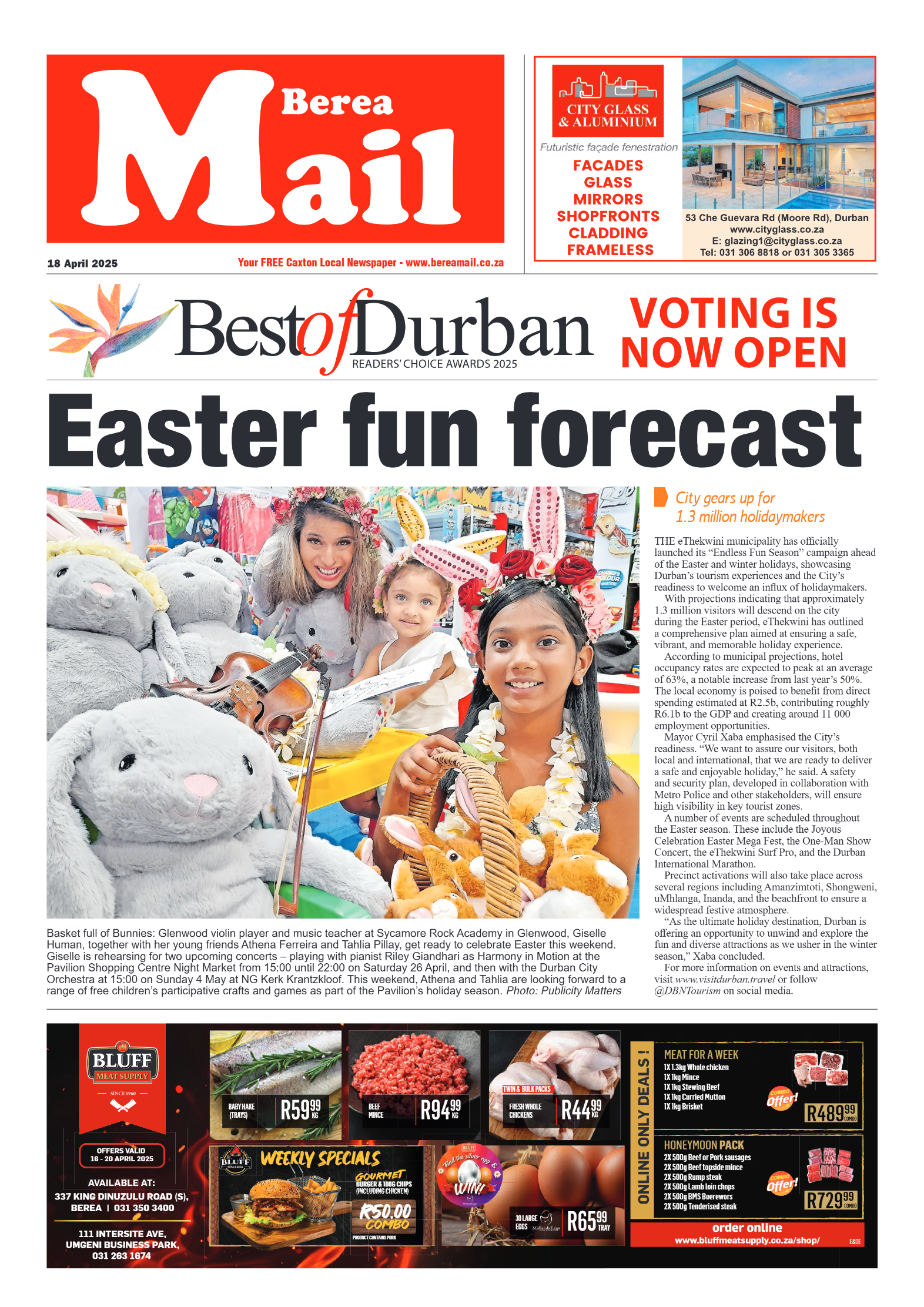 Berea Mail 18 April 2025 page 1