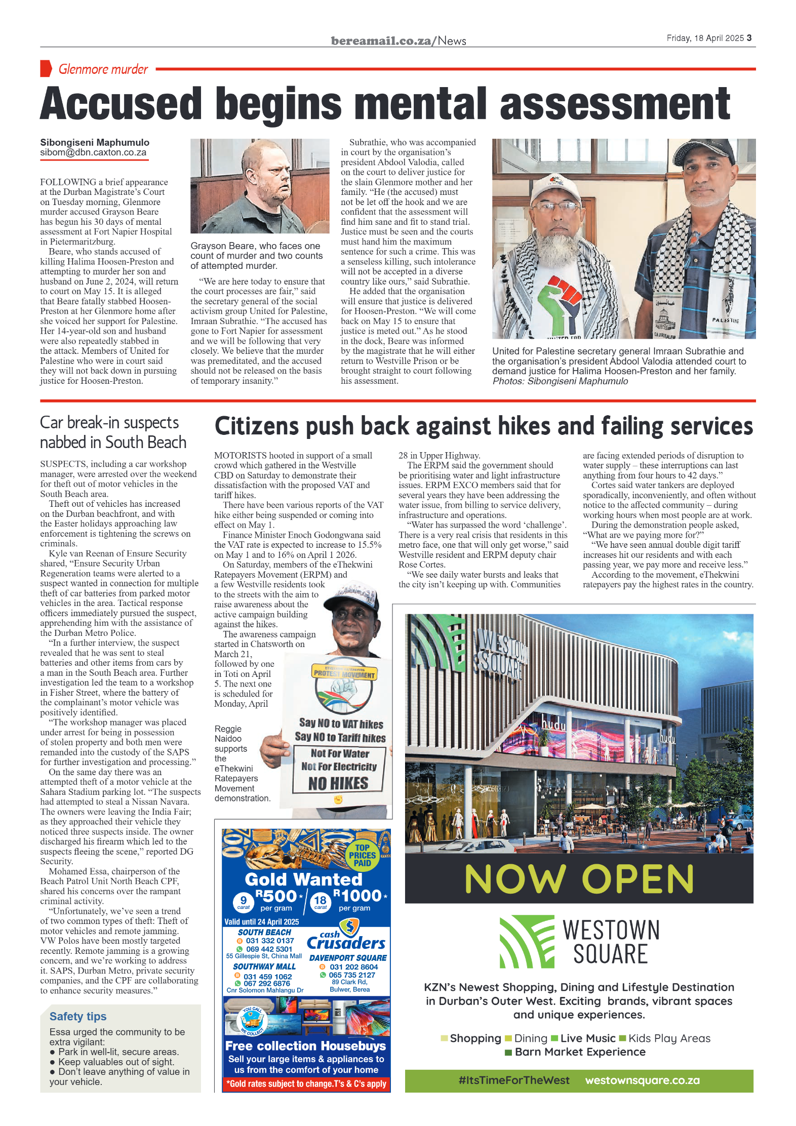 Berea Mail 18 April 2025 page 3