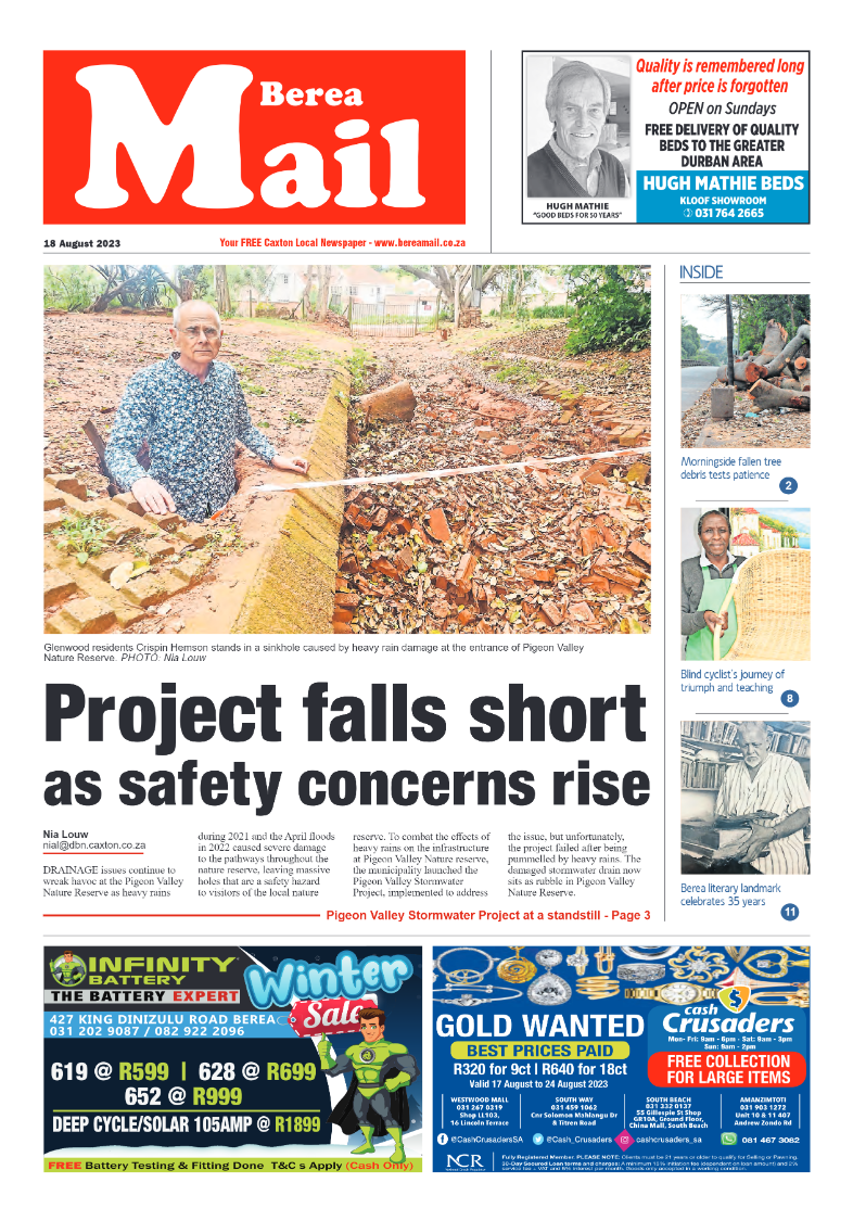Berea Mail 18 August 2023 page 1