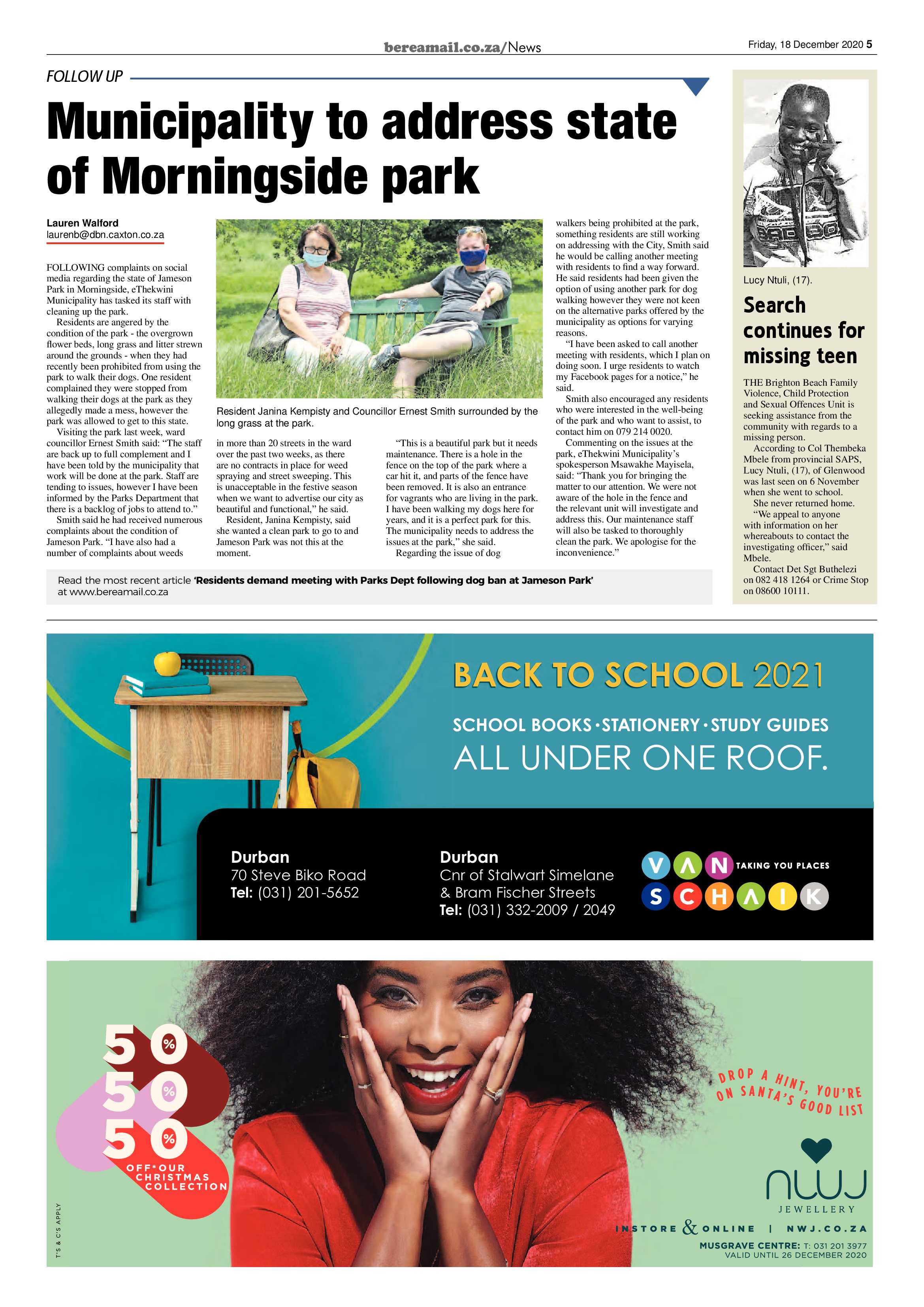 Berea Mail 18 December 2020 page 5