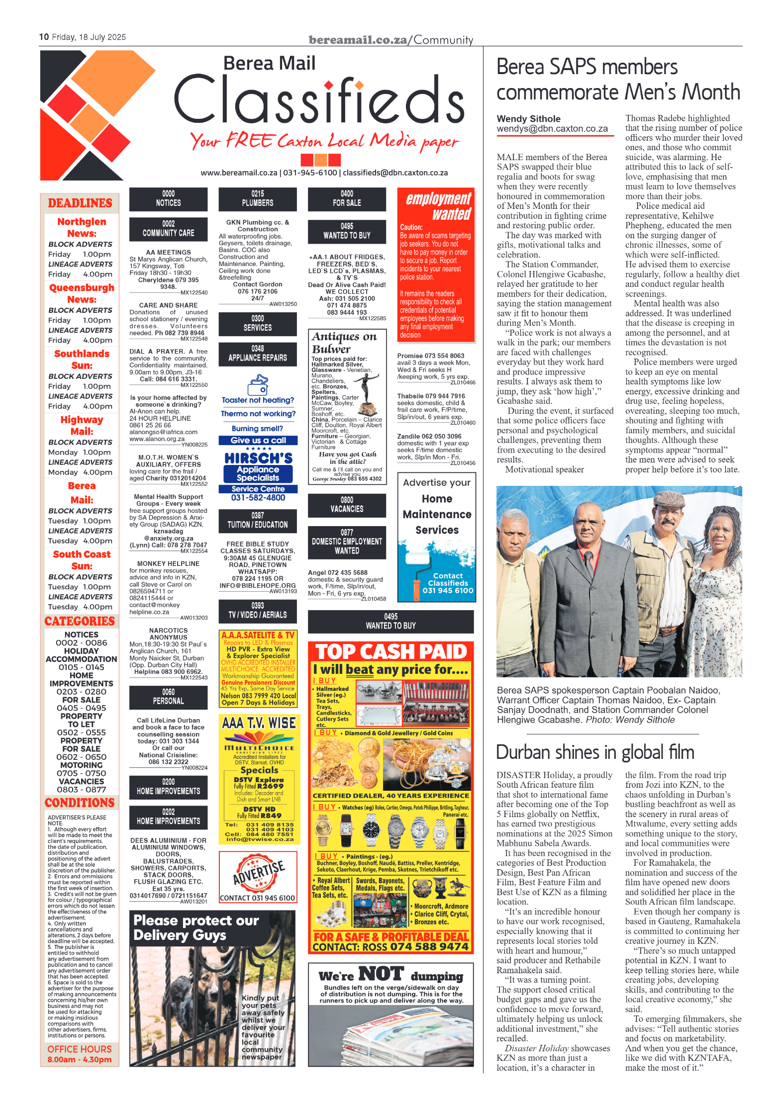 Berea Mail 18 July 2025 page 10