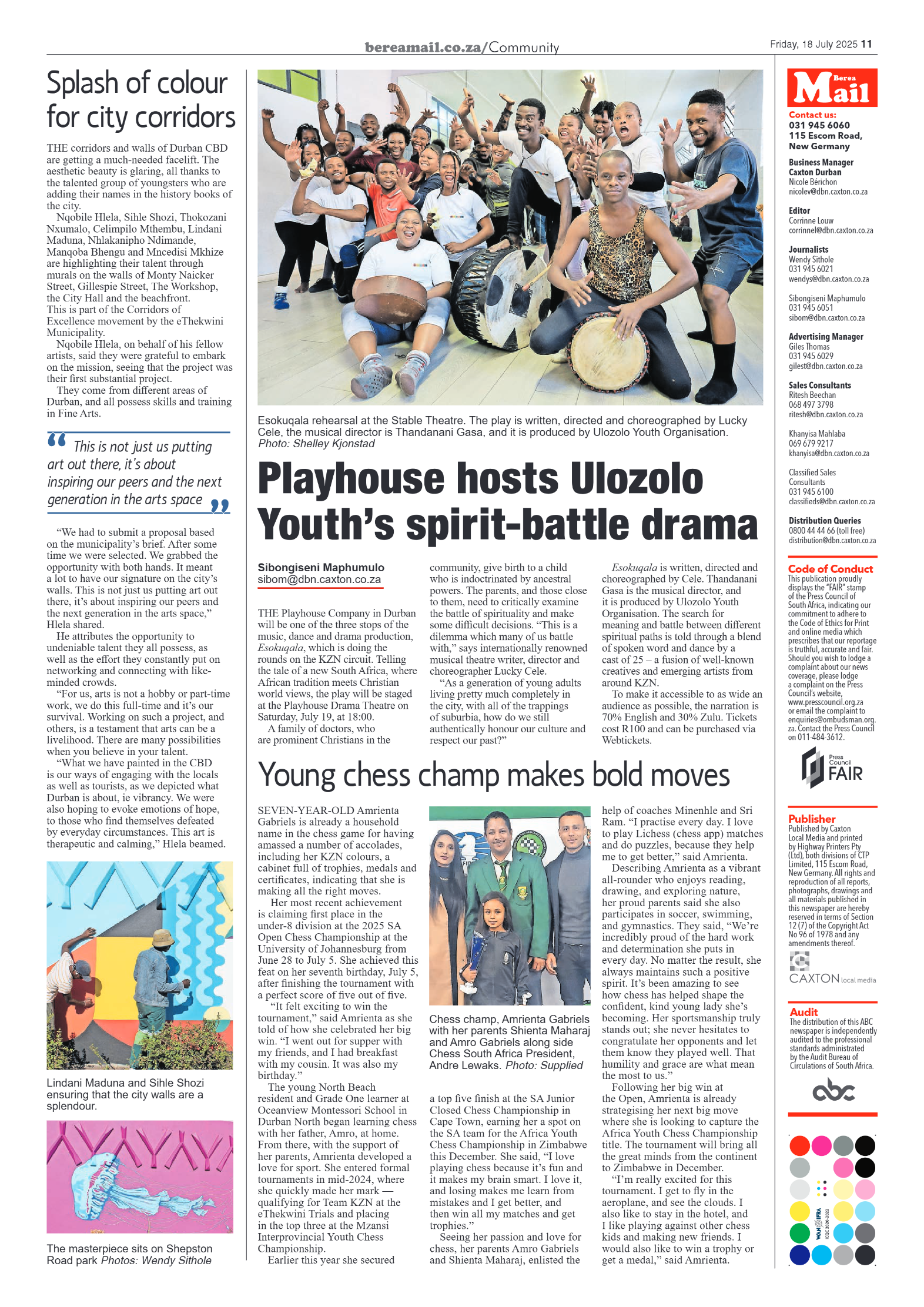 Berea Mail 18 July 2025 page 11