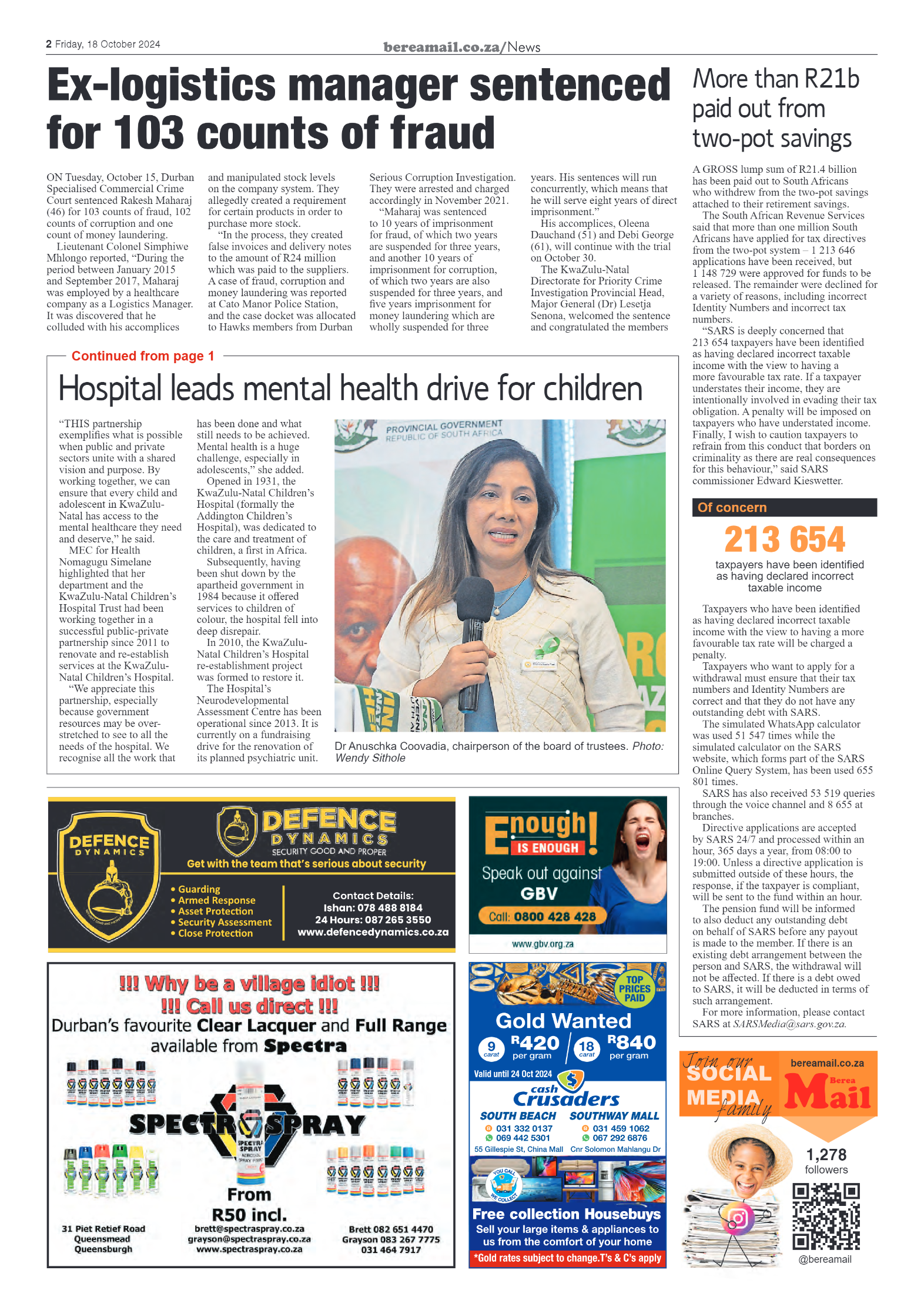 Berea Mail 18 October 2024 page 2