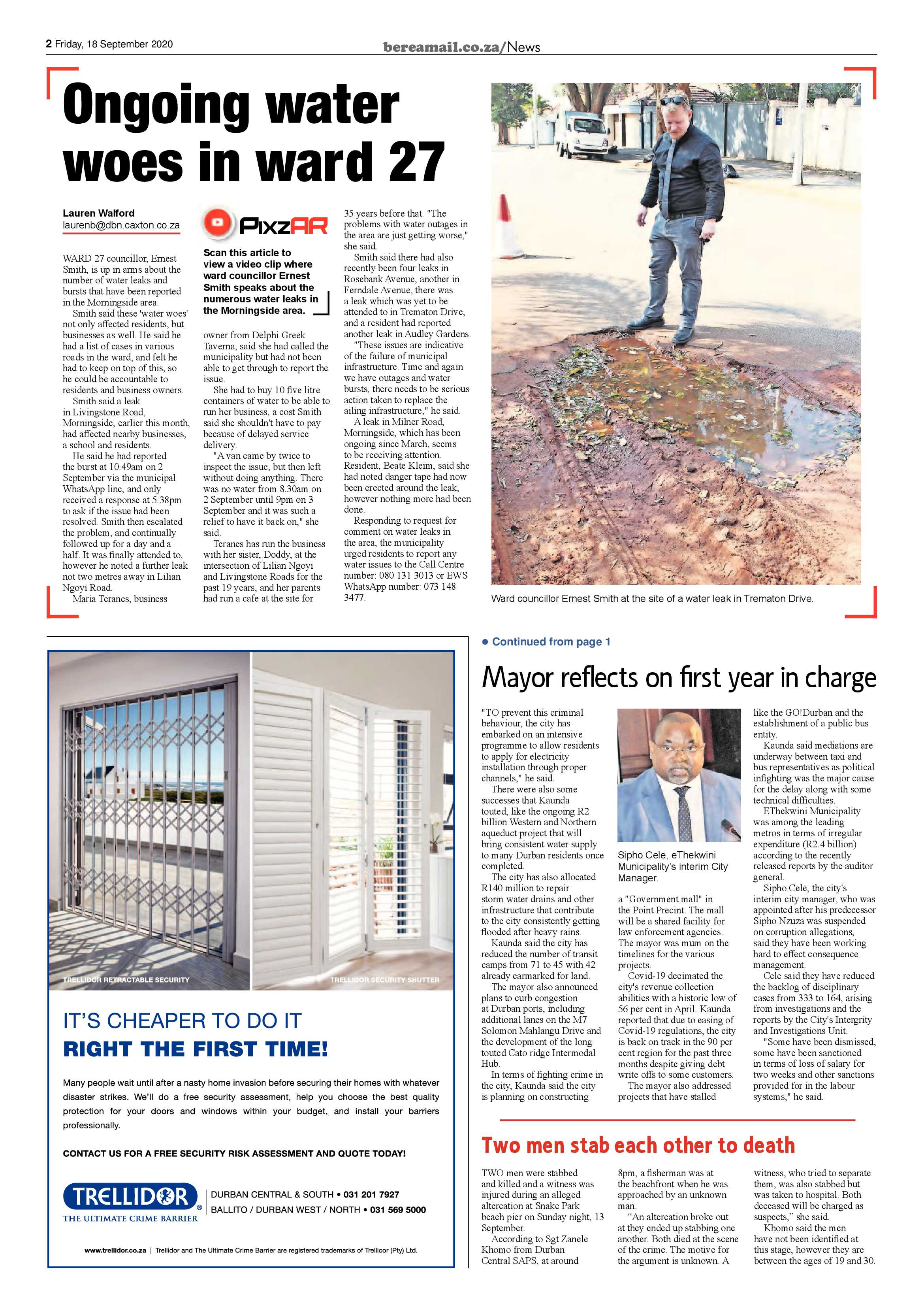 Berea Mail 18 September 2020 page 2