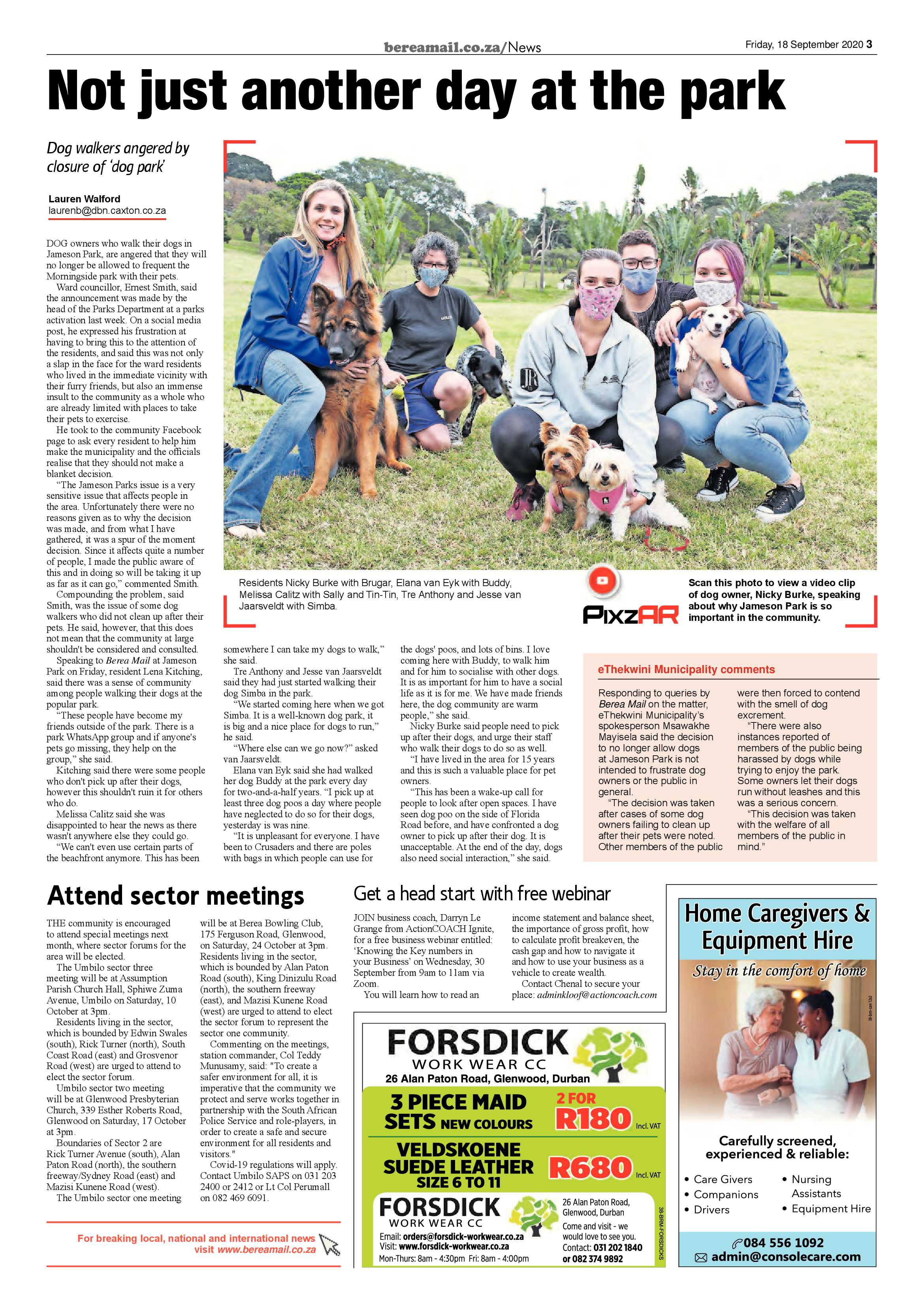Berea Mail 18 September 2020 page 3