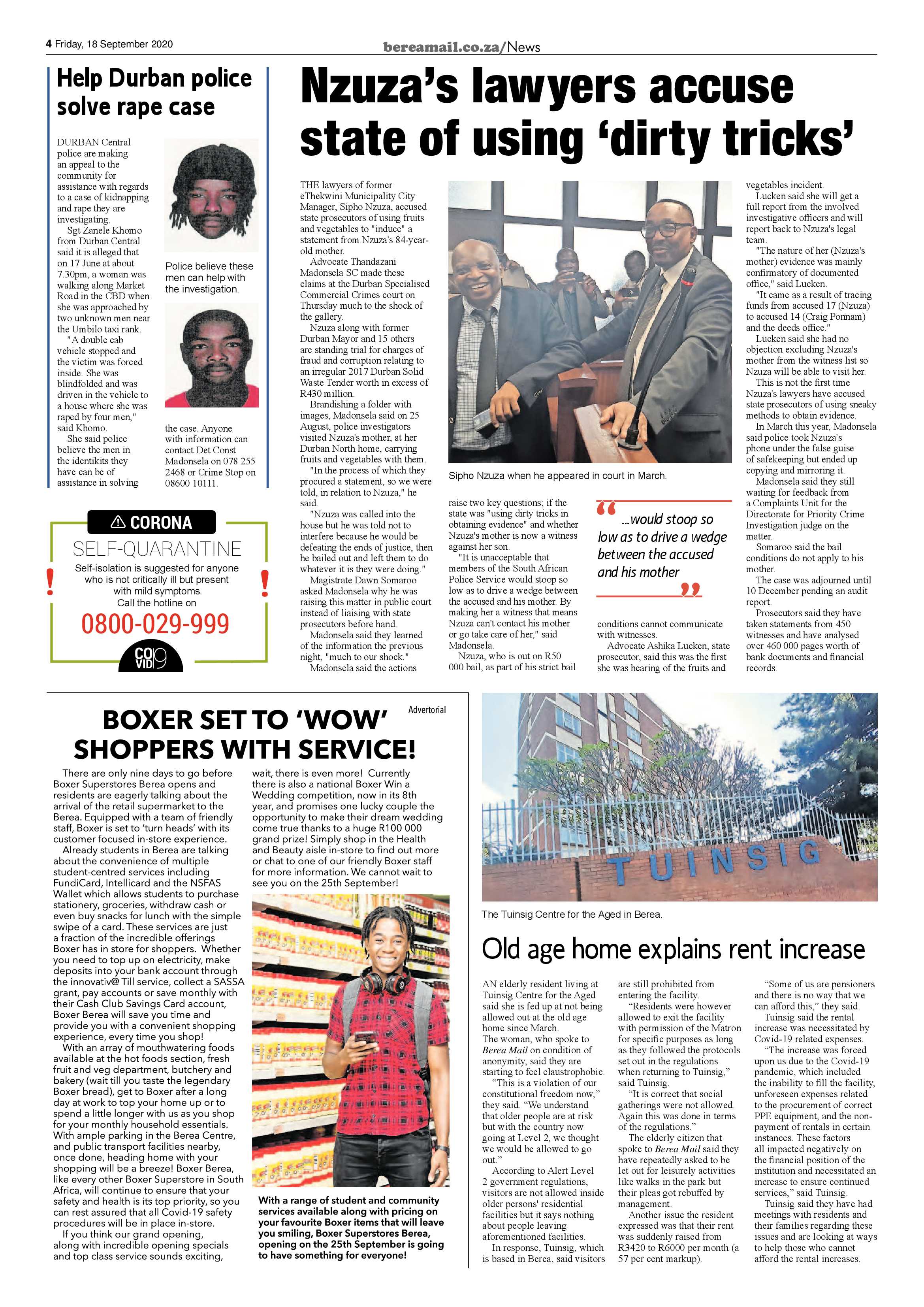 Berea Mail 18 September 2020 page 4