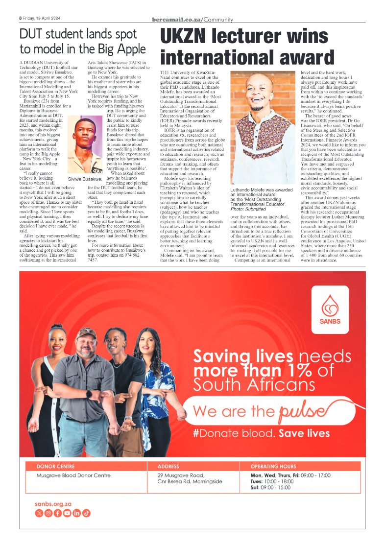 Berea Mail 19 April 2024 page 8