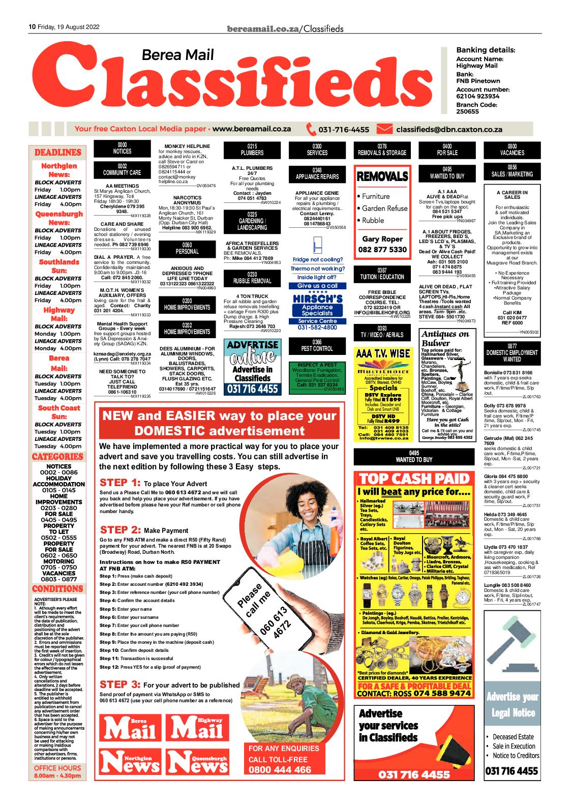 Berea Mail 19 August 2022 page 10