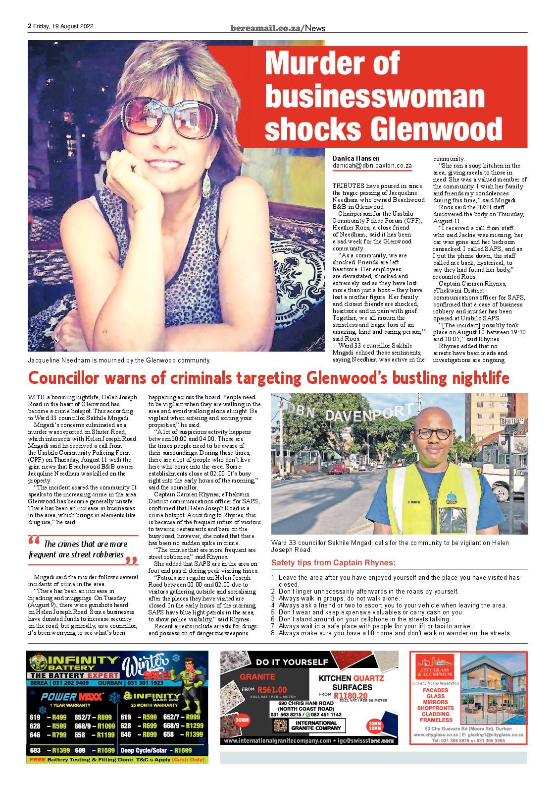 Berea Mail 19 August 2022 page 2