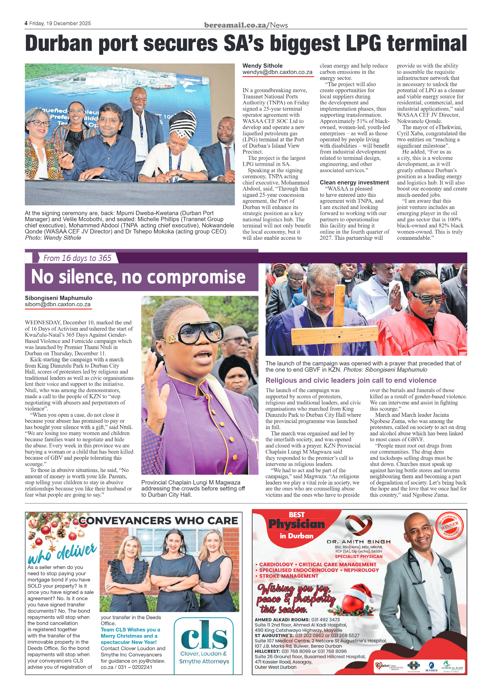 Berea Mail 19 December 2025 page 4