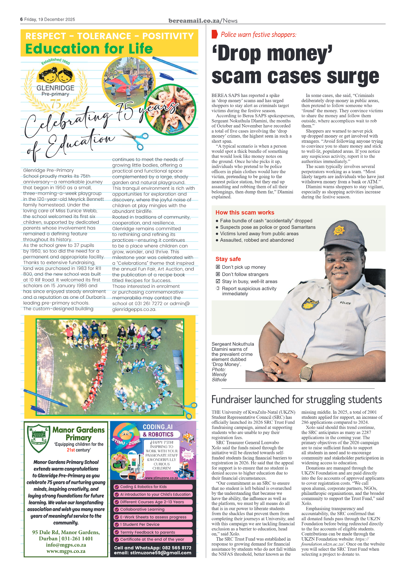 Berea Mail 19 December 2025 page 6