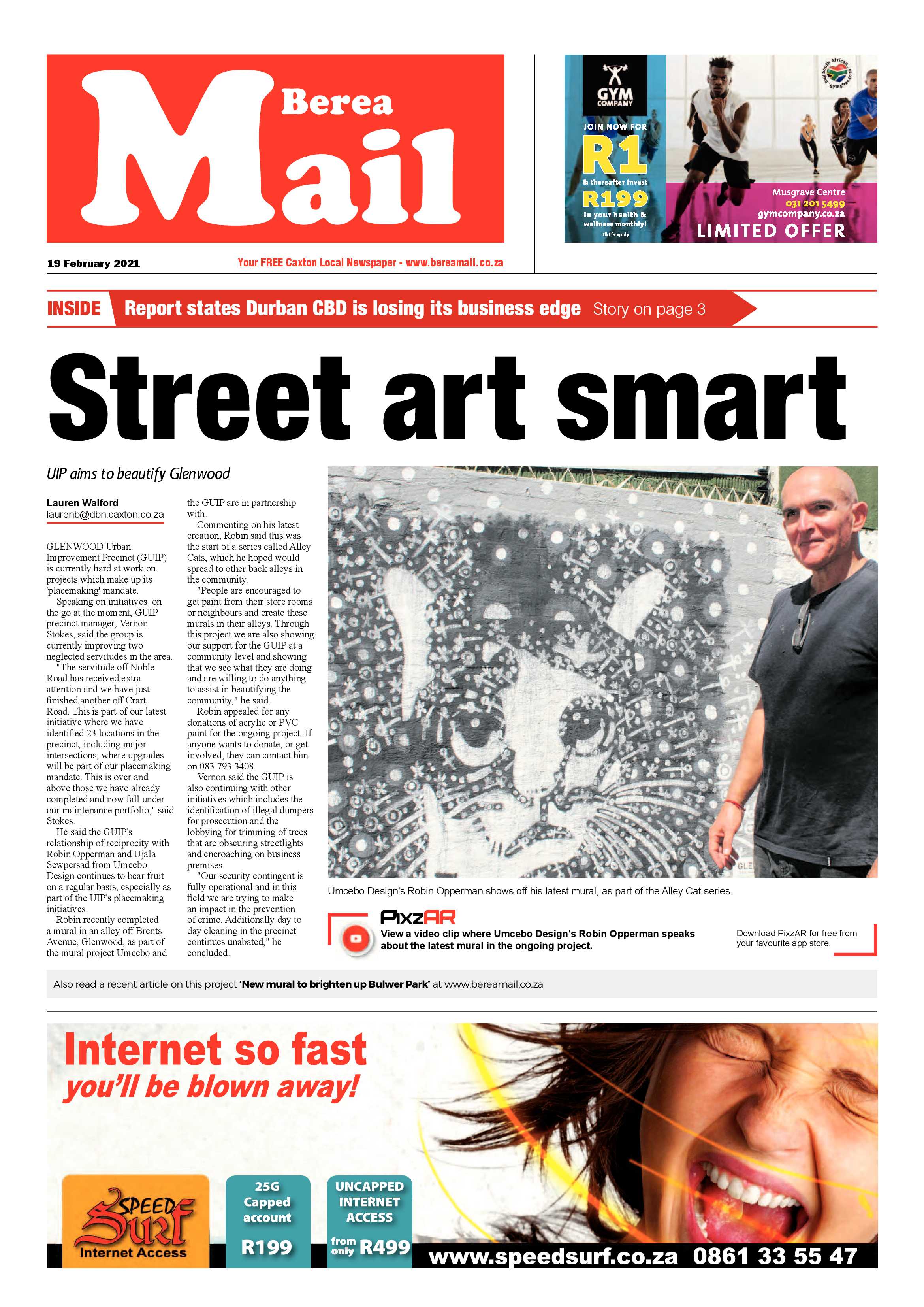 Berea Mail 19 February 2021 page 1