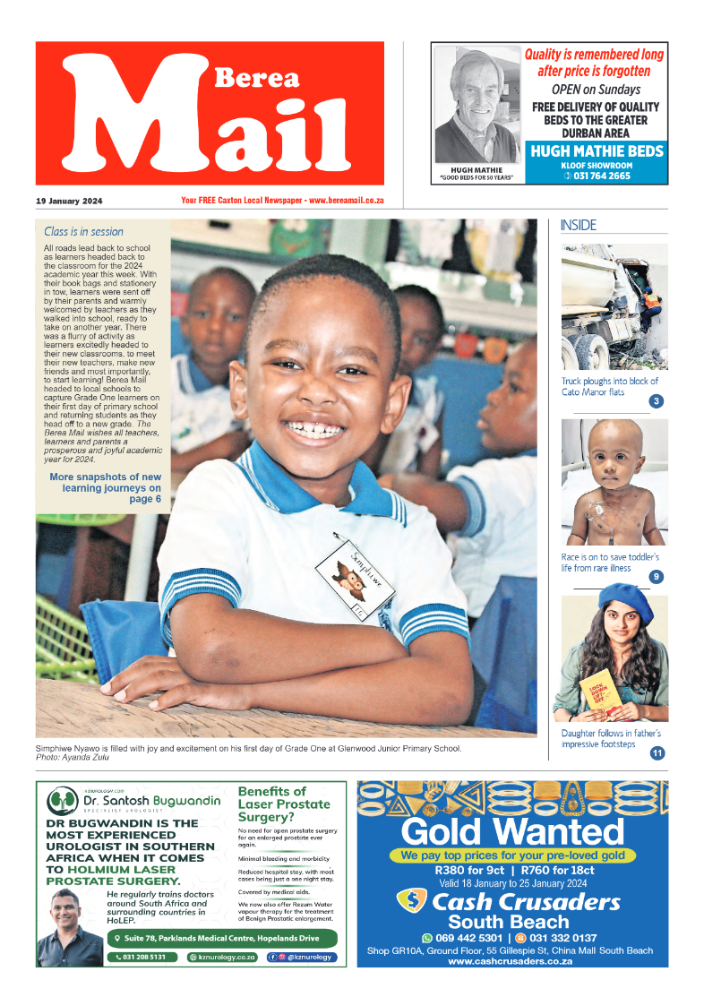 Berea Mail 19 January 2024 page 1