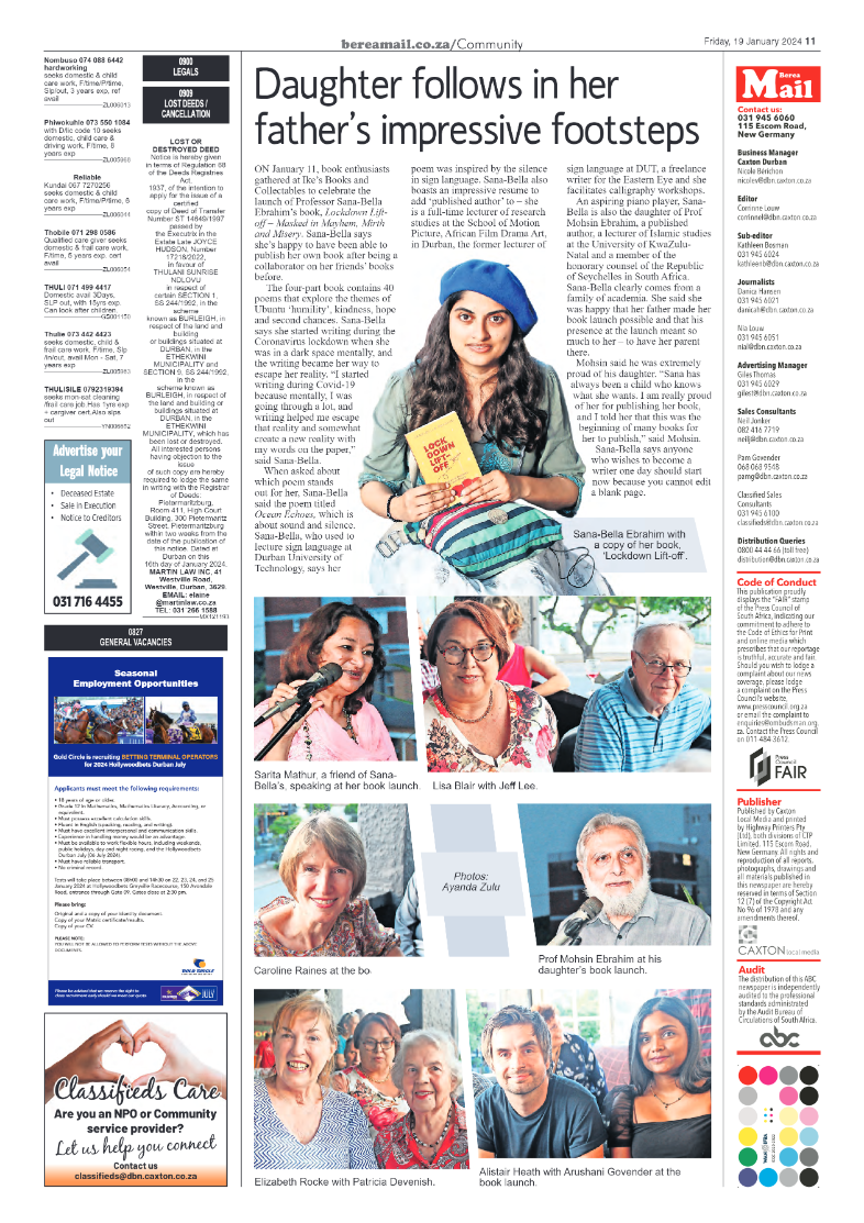 Berea Mail 19 January 2024 page 11