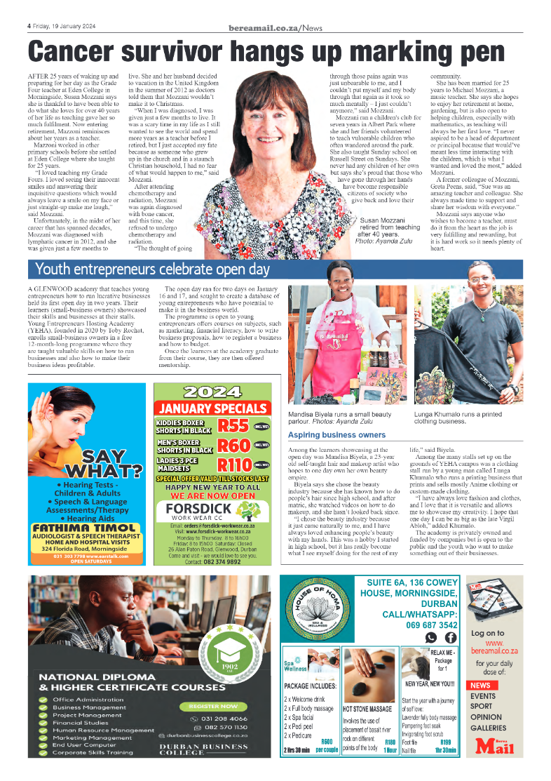 Berea Mail 19 January 2024 page 4