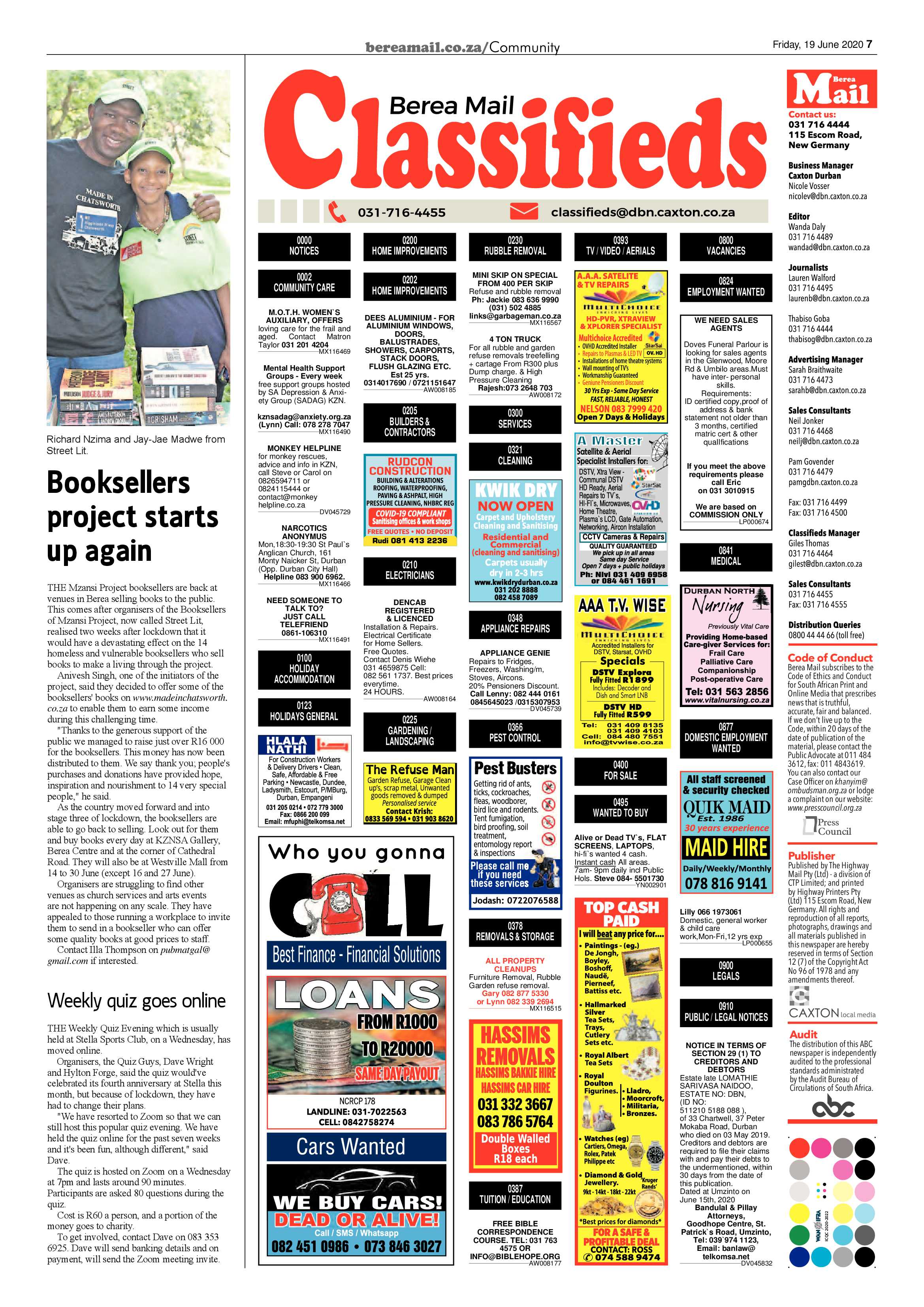 Berea Mail 19 June 2020 page 7