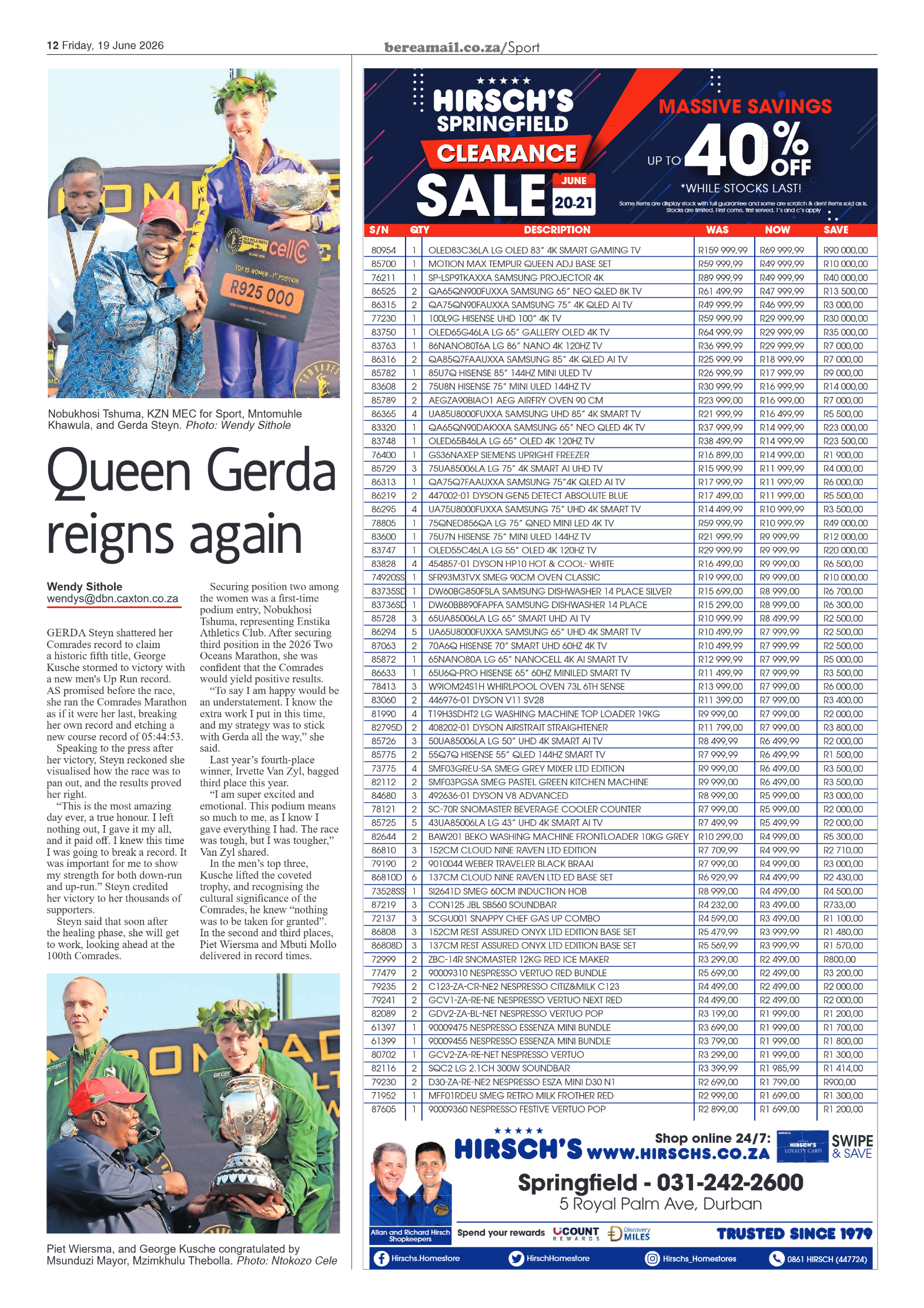 Berea Mail 19 June 2026 page 12