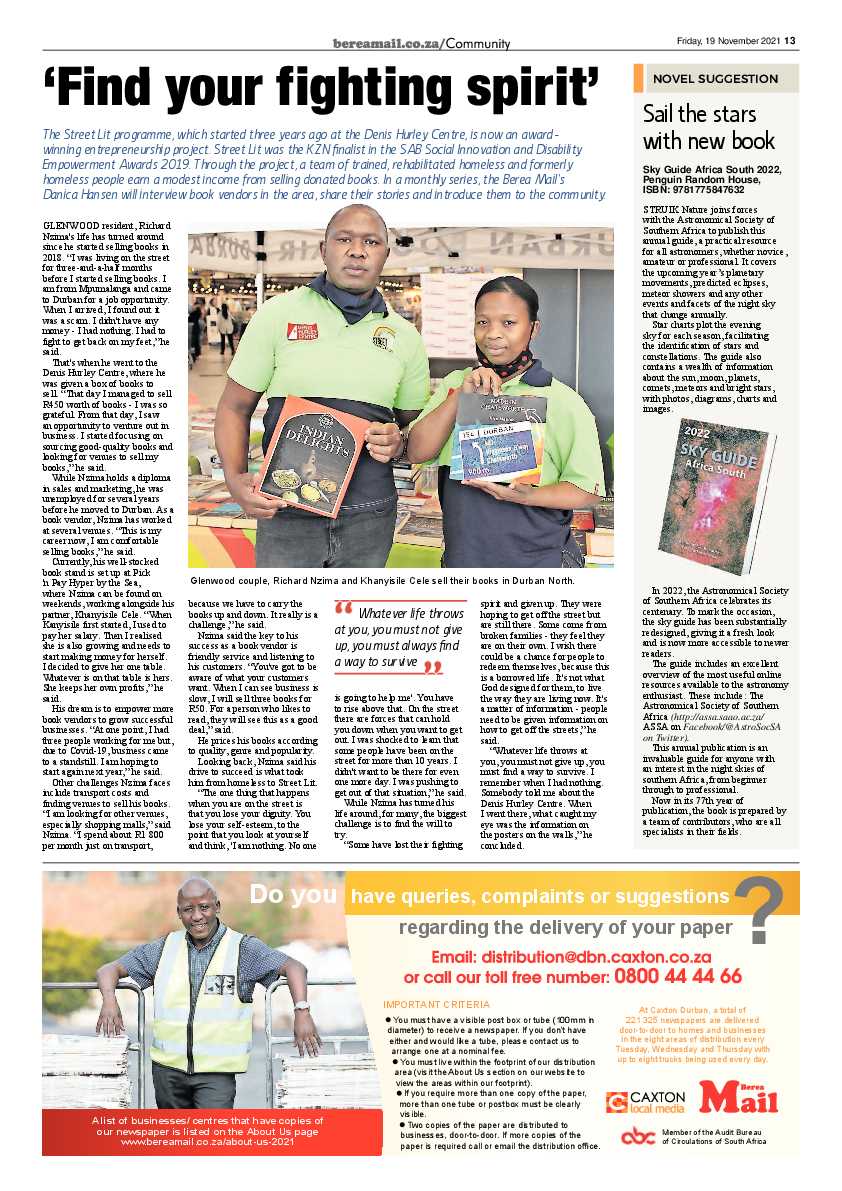 Berea Mail 19 November 2021 page 13